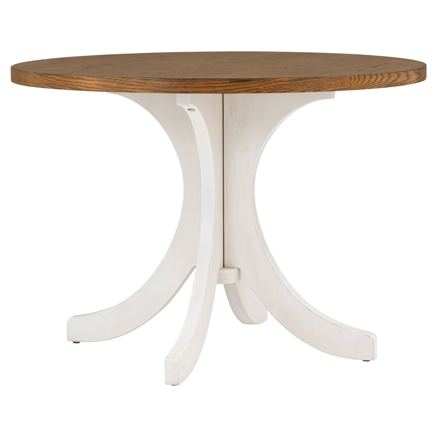 Mid - Century Solid Wood Round Dining Table for Small Places, Walnut Table - CurtisJ Designs