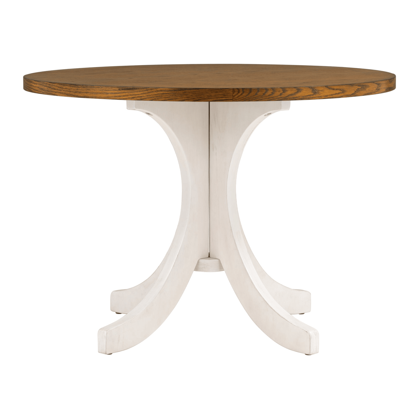 Mid - Century Solid Wood Round Dining Table for Small Places, Walnut Table - CurtisJ Designs