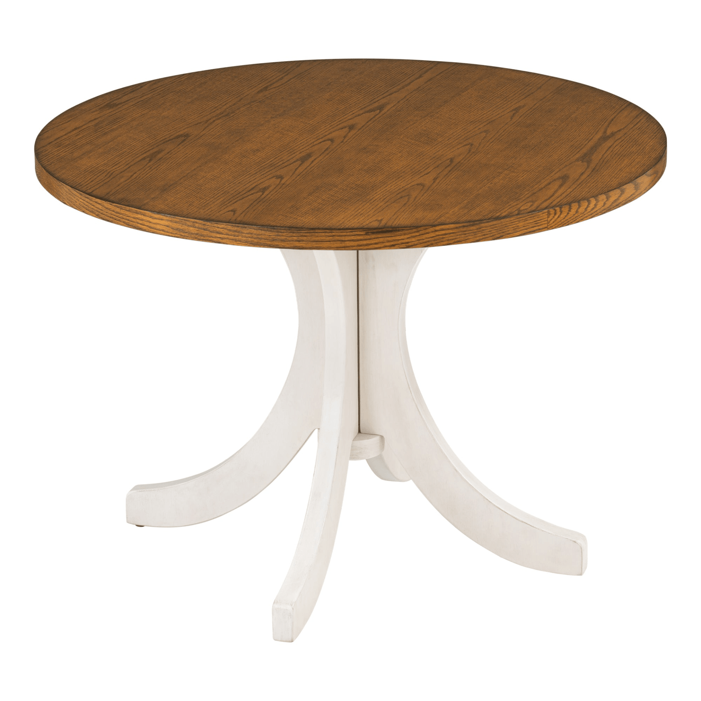 Mid - Century Solid Wood Round Dining Table for Small Places, Walnut Table - CurtisJ Designs