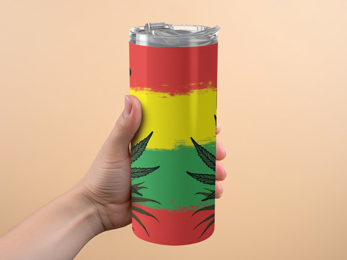 Nature's Harmony Red Yellow Green Leaf Tumblers - CurtisJ Designs