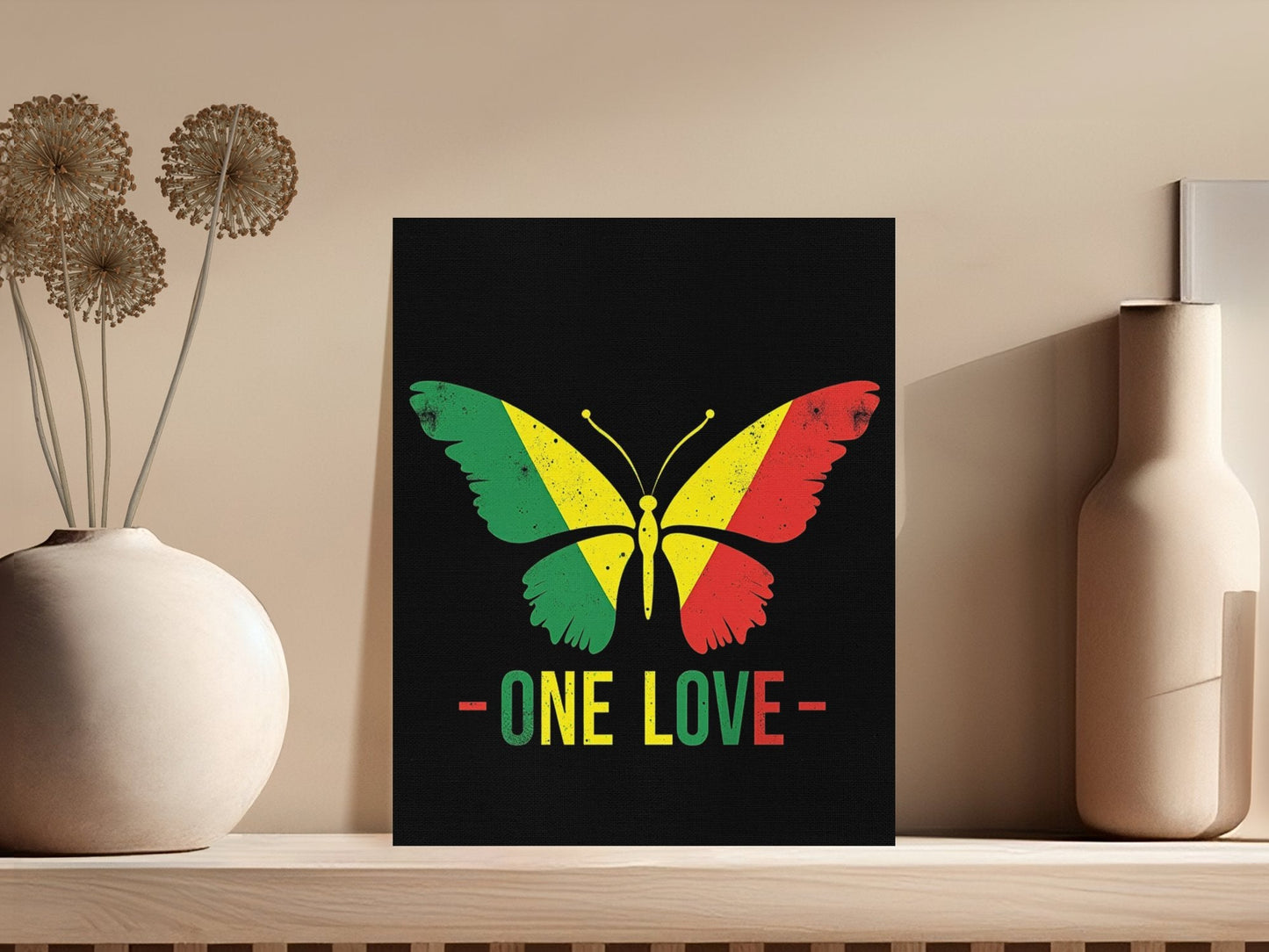 One Love Butterfly Art Canvas - CurtisJ Designs