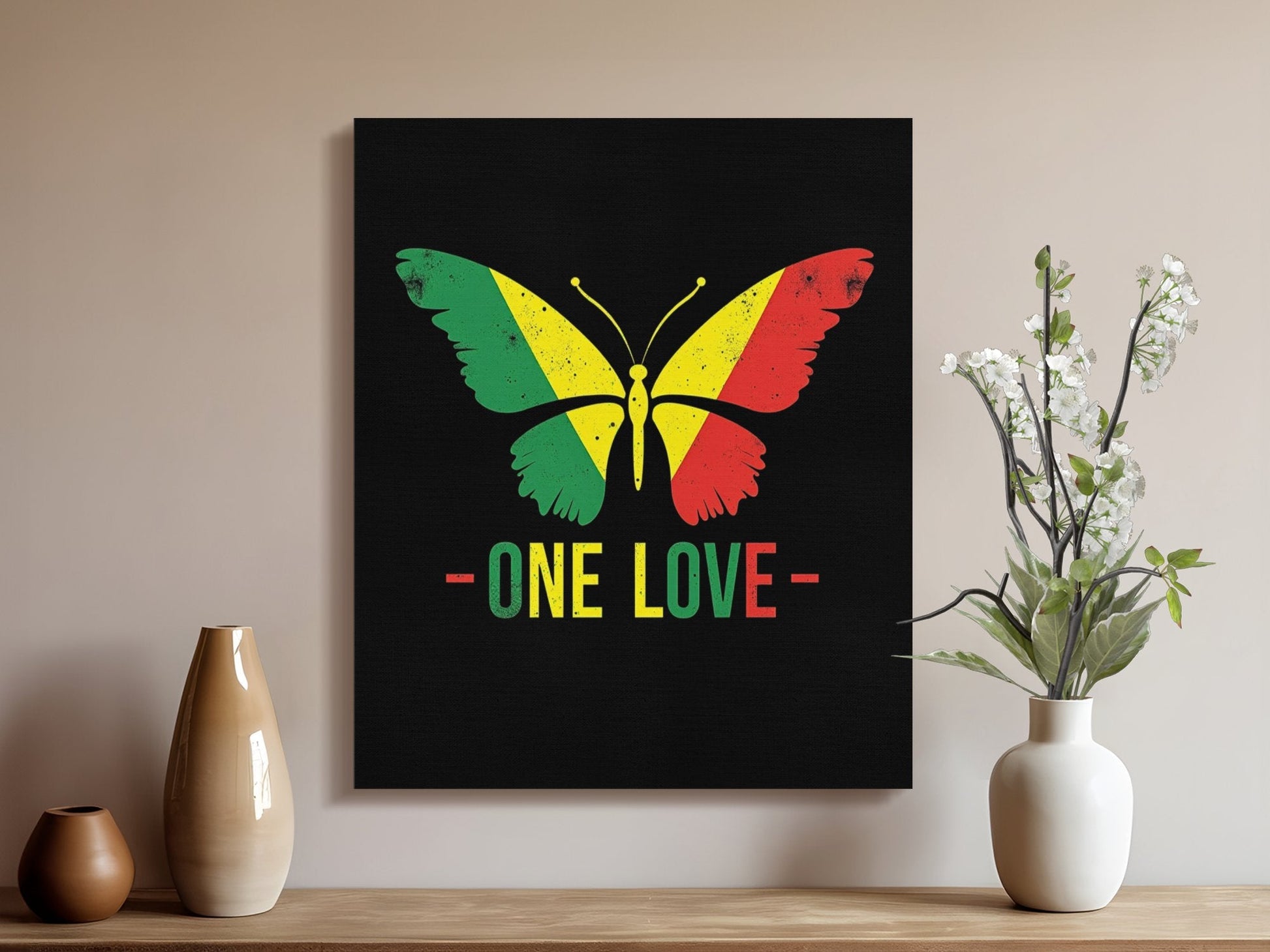 One Love Butterfly Art Canvas - CurtisJ Designs