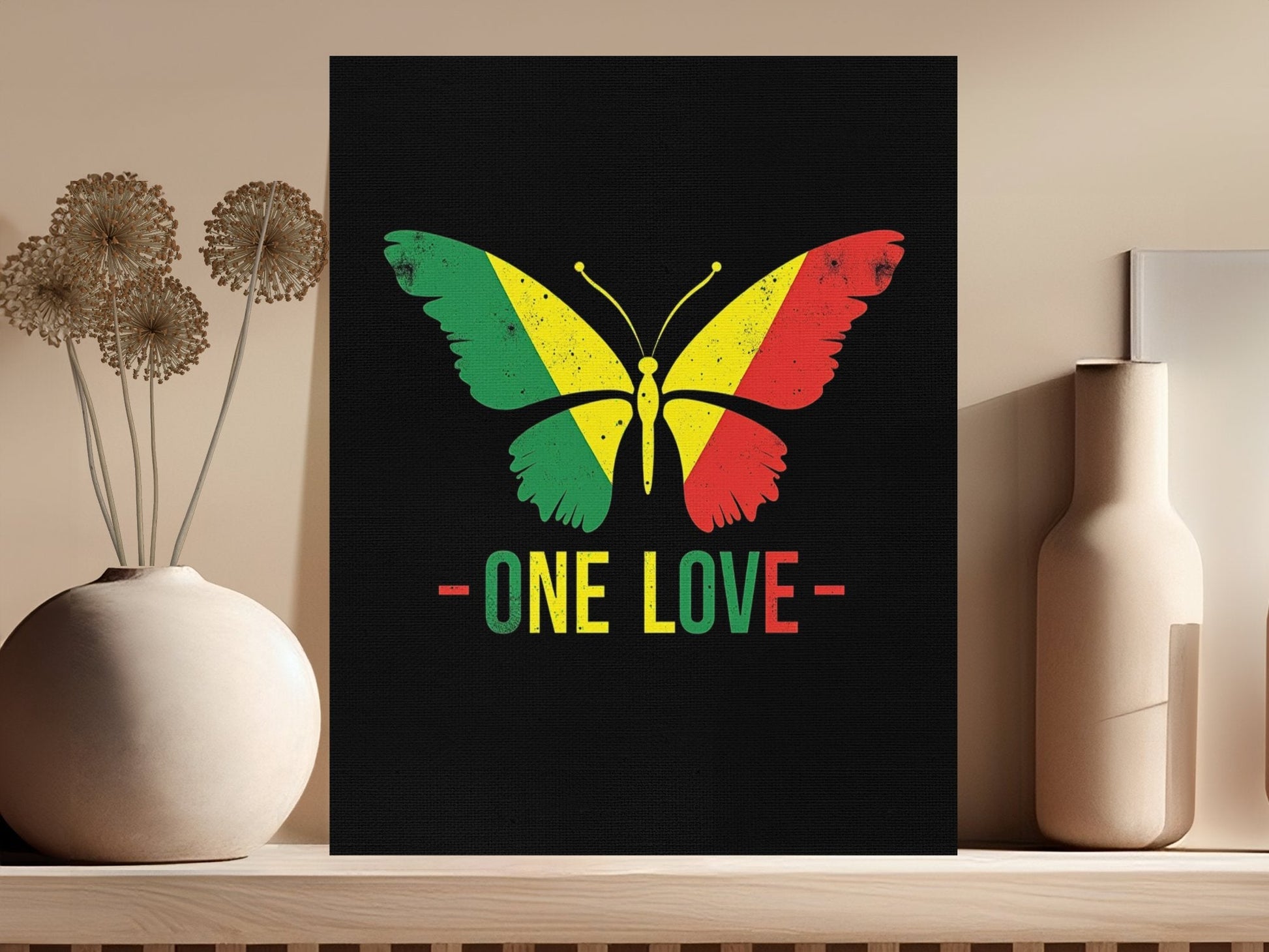 One Love Butterfly Art Canvas - CurtisJ Designs