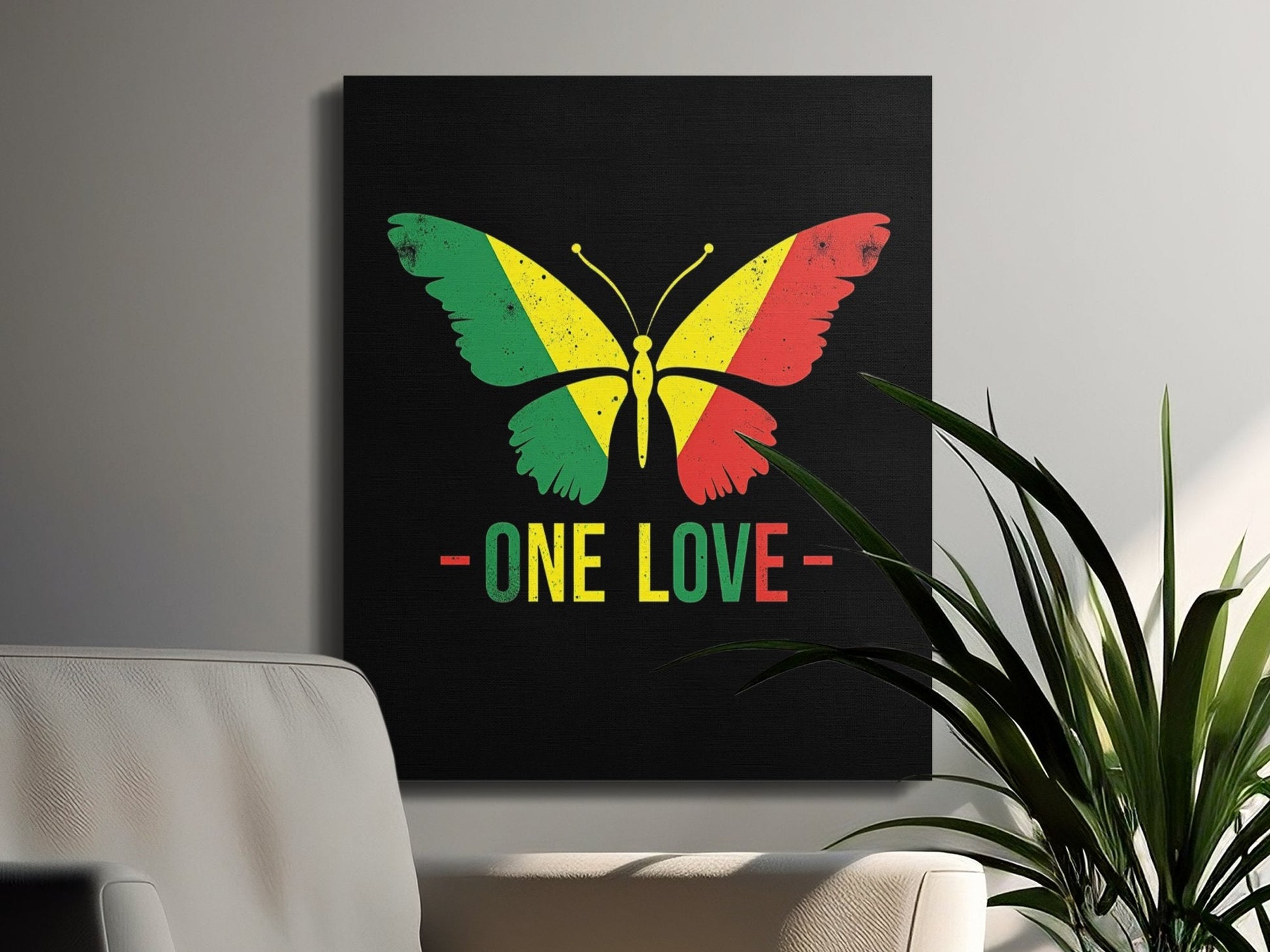 One Love Butterfly Art Canvas - CurtisJ Designs