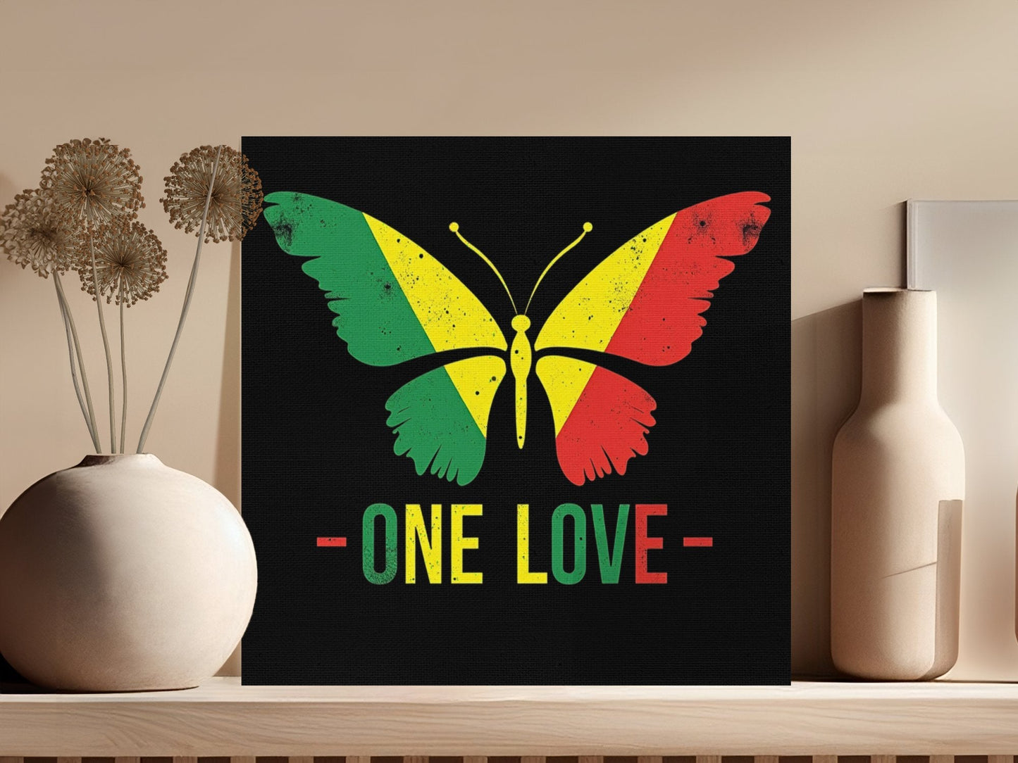 One Love Butterfly Art Canvas - CurtisJ Designs