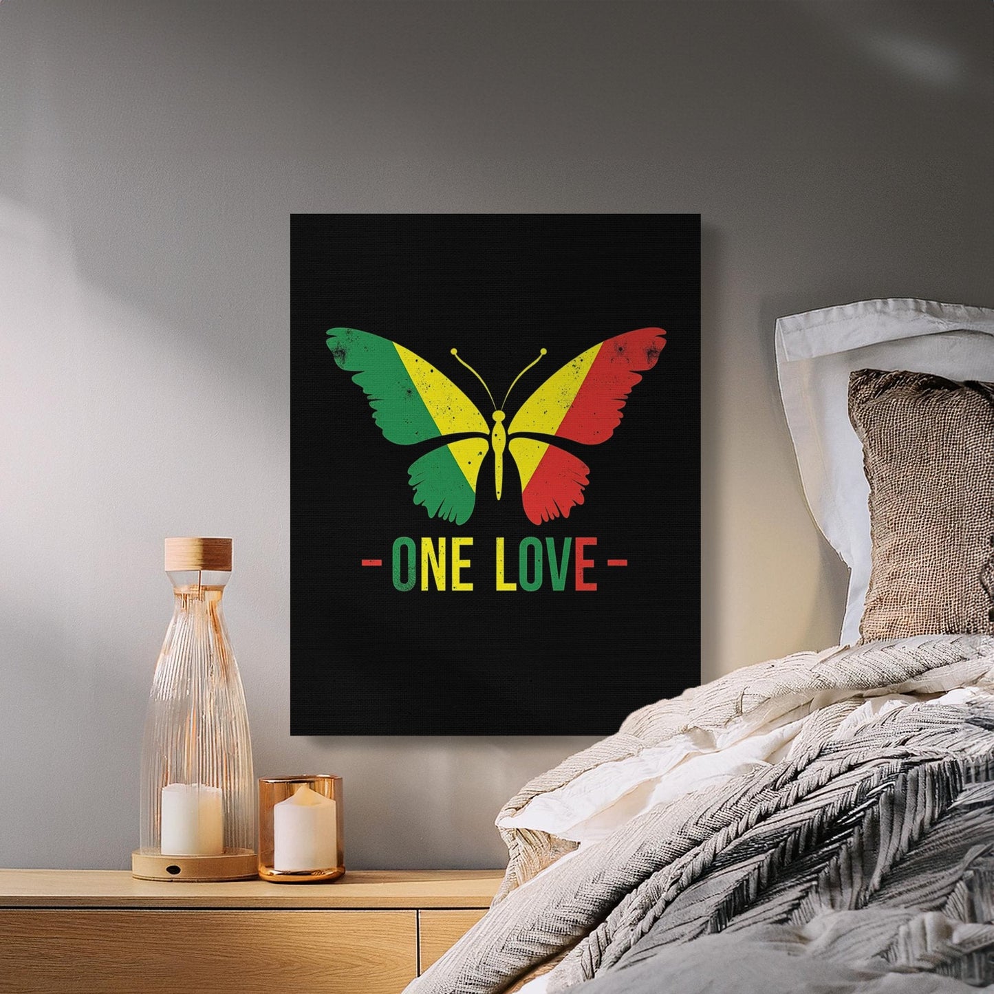 One Love Butterfly Art Canvas - CurtisJ Designs