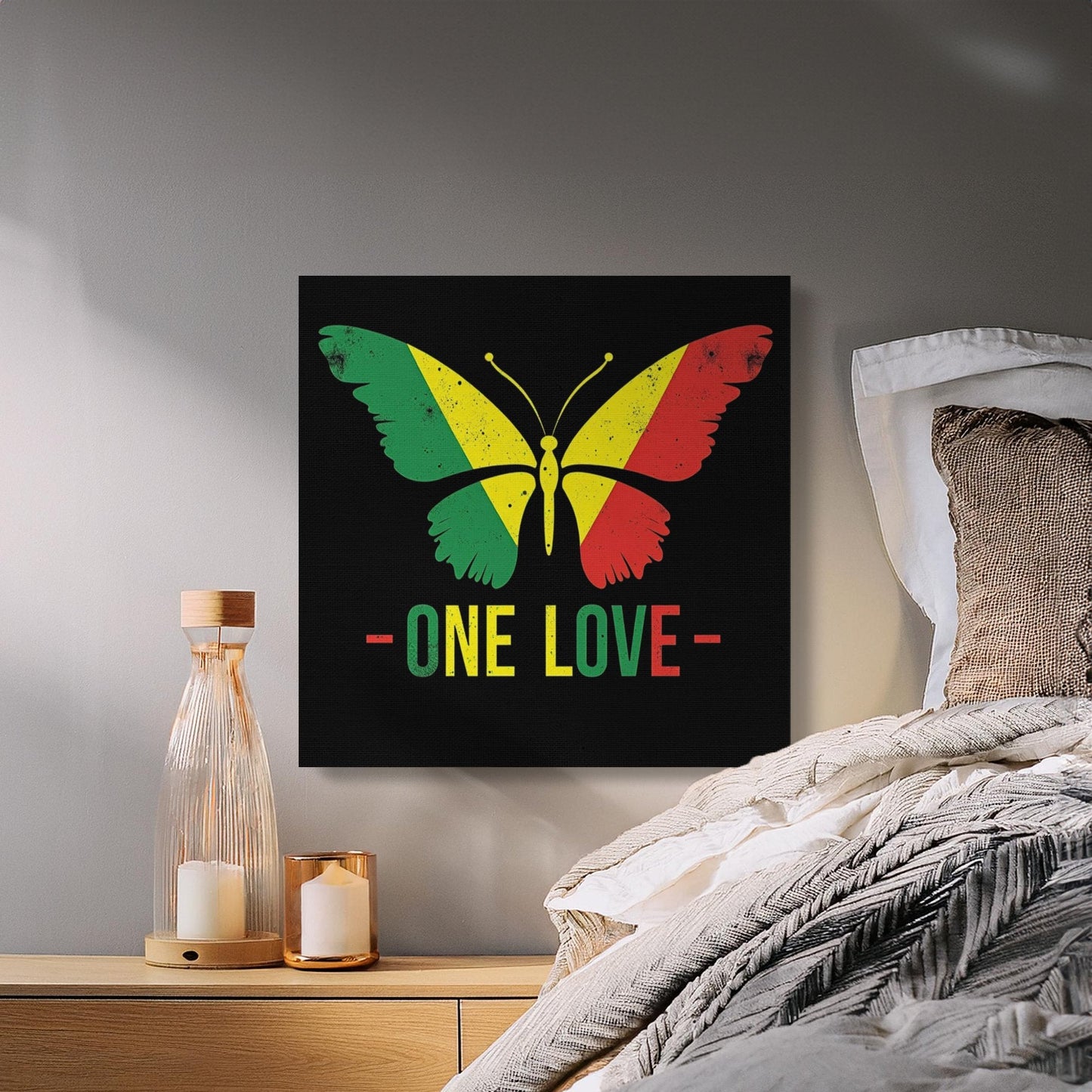 One Love Butterfly Art Canvas - CurtisJ Designs