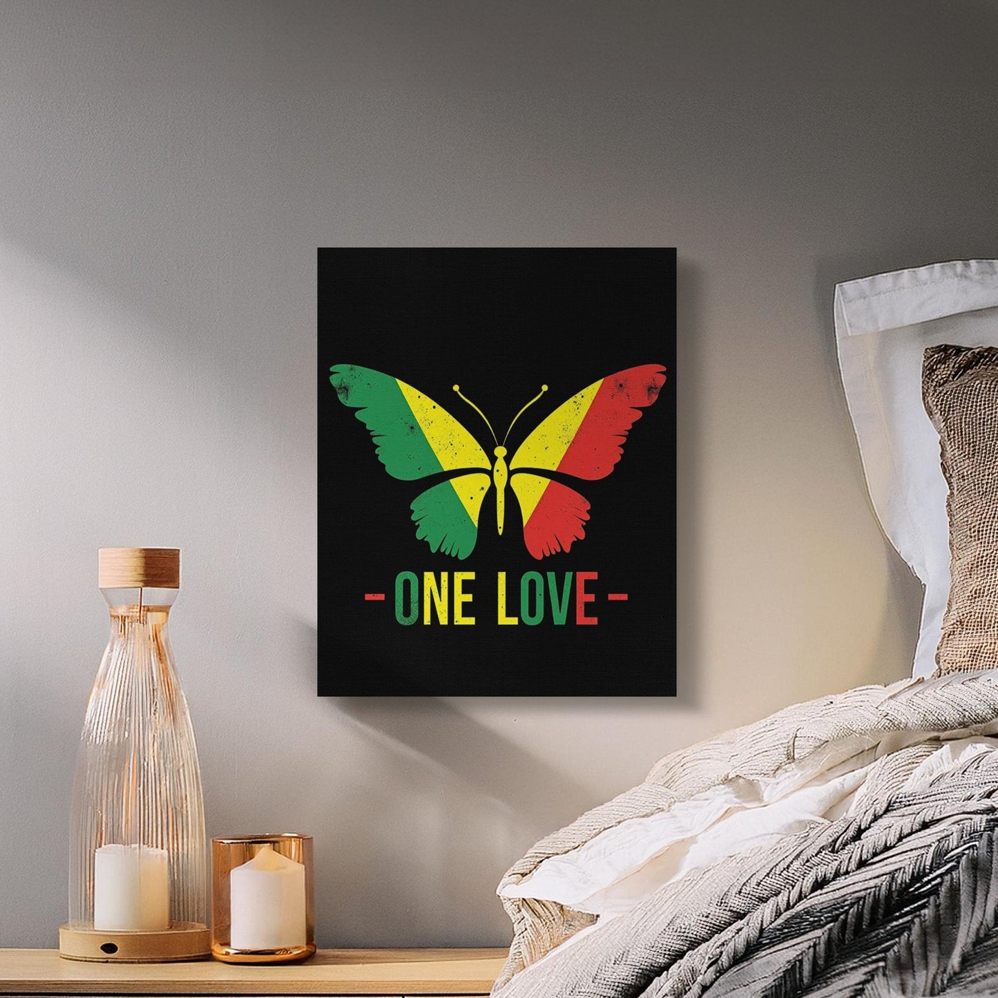 One Love Butterfly Art Canvas - CurtisJ Designs