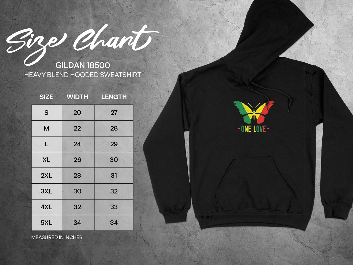 One Love Butterfly Hoodie - CurtisJ Designs