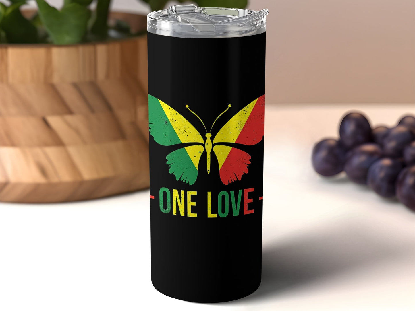 One Love Butterfly Tumbler - CurtisJ Designs