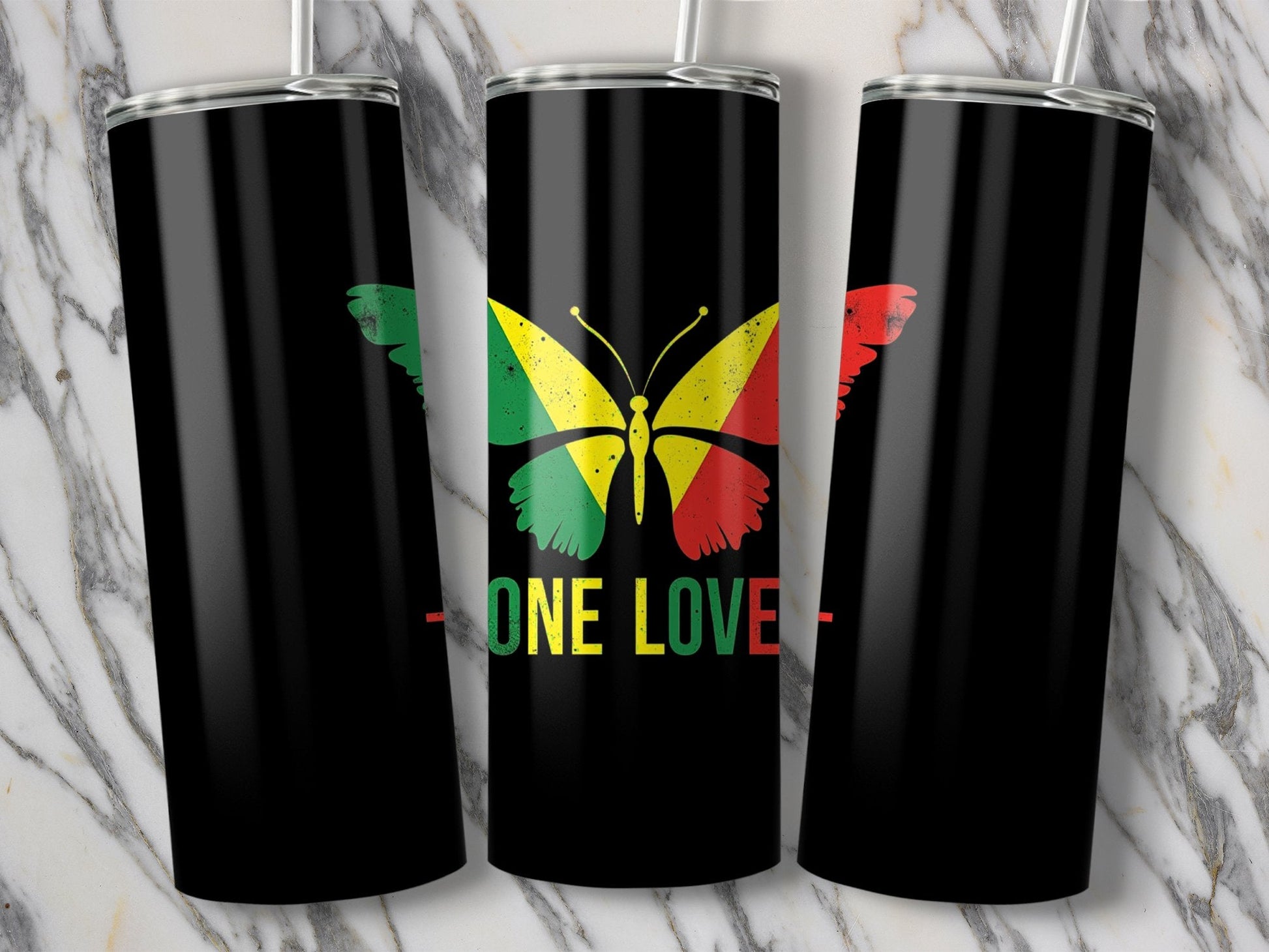 One Love Butterfly Tumbler - CurtisJ Designs