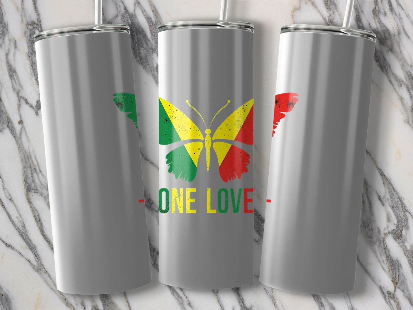 One Love Butterfly Tumbler - CurtisJ Designs