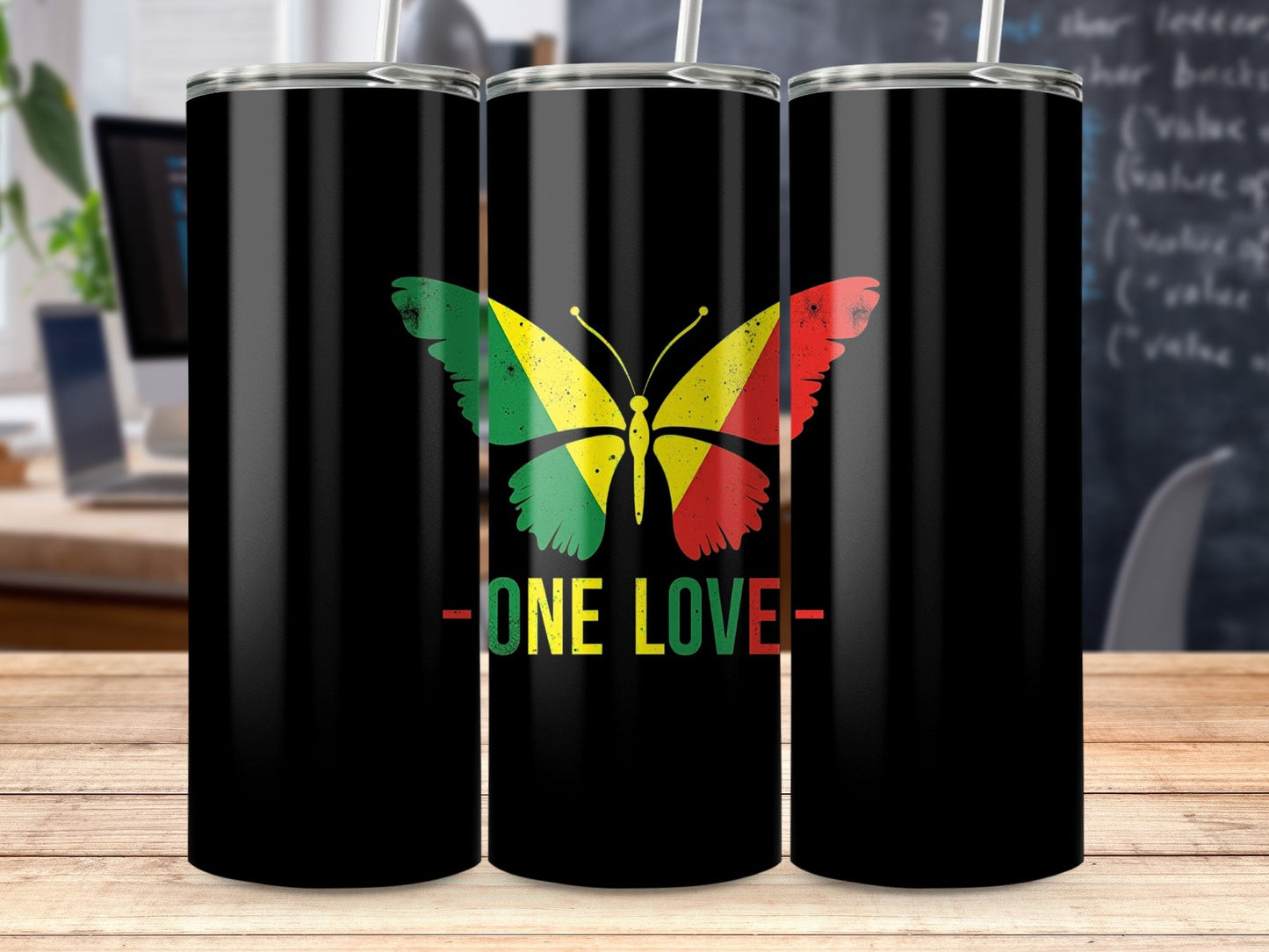 One Love Butterfly Tumbler - CurtisJ Designs