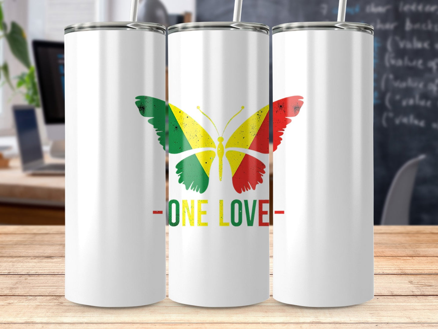 One Love Butterfly Tumbler - CurtisJ Designs