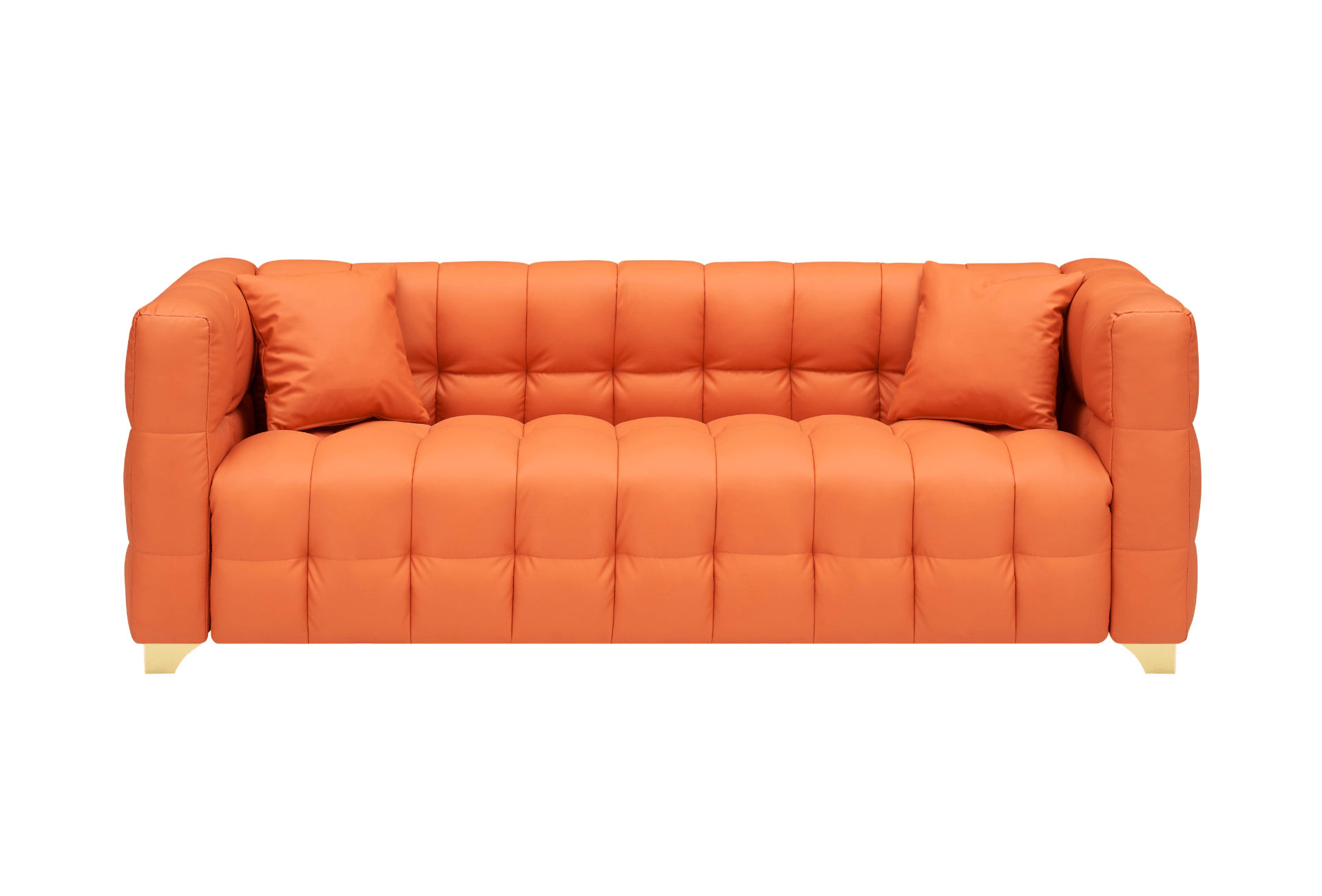 Orange Technology Fabric Sofa - 3 Seats | Waterproof & Stain - Proof | Anti - Cat Paw | 80 Inches Long - CurtisJ Designs