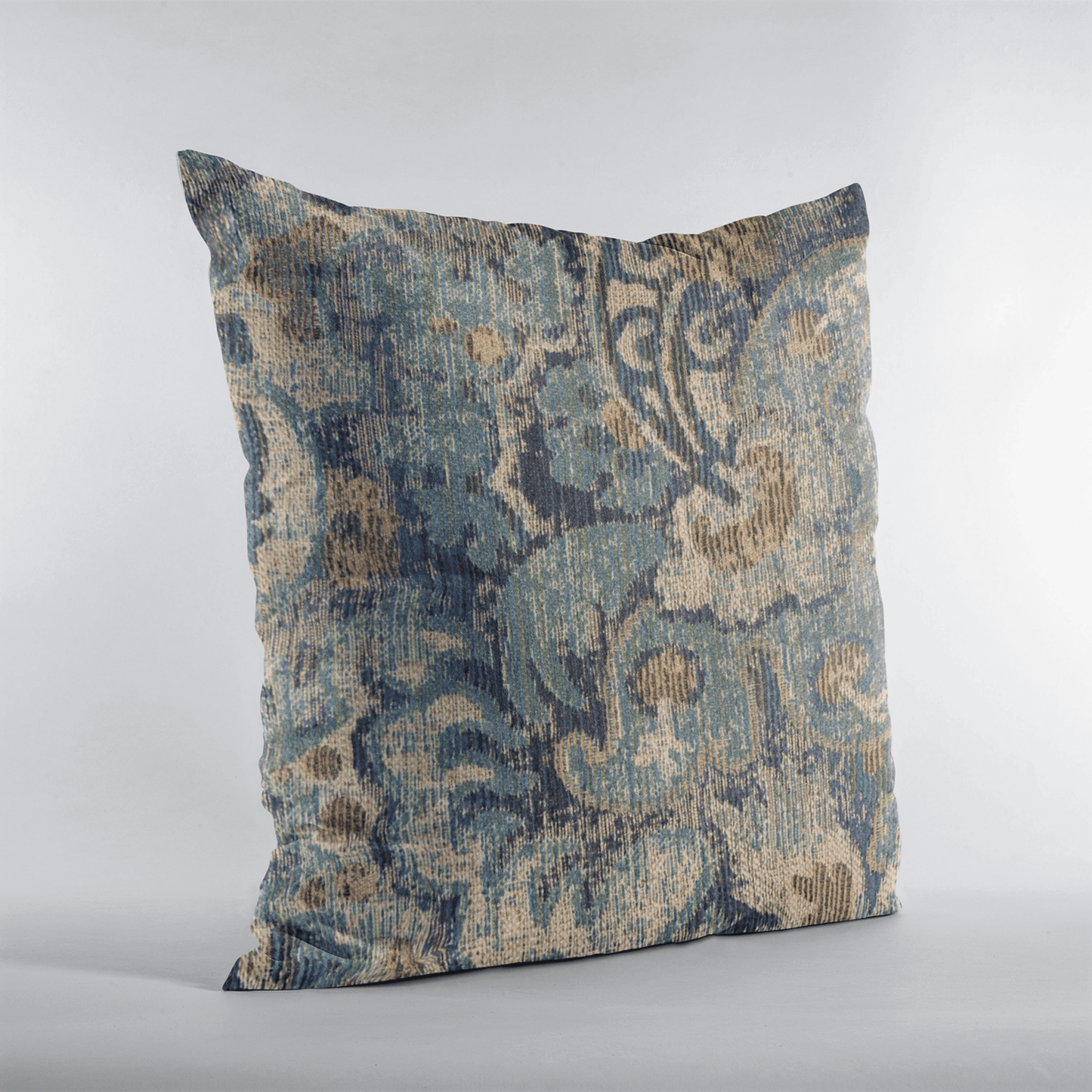 Plutus Blue Amazonian Damask Luxury Throw Pillow - Trendy, Handmade Pillow with Hypoallergenic Insert - CurtisJ Designs