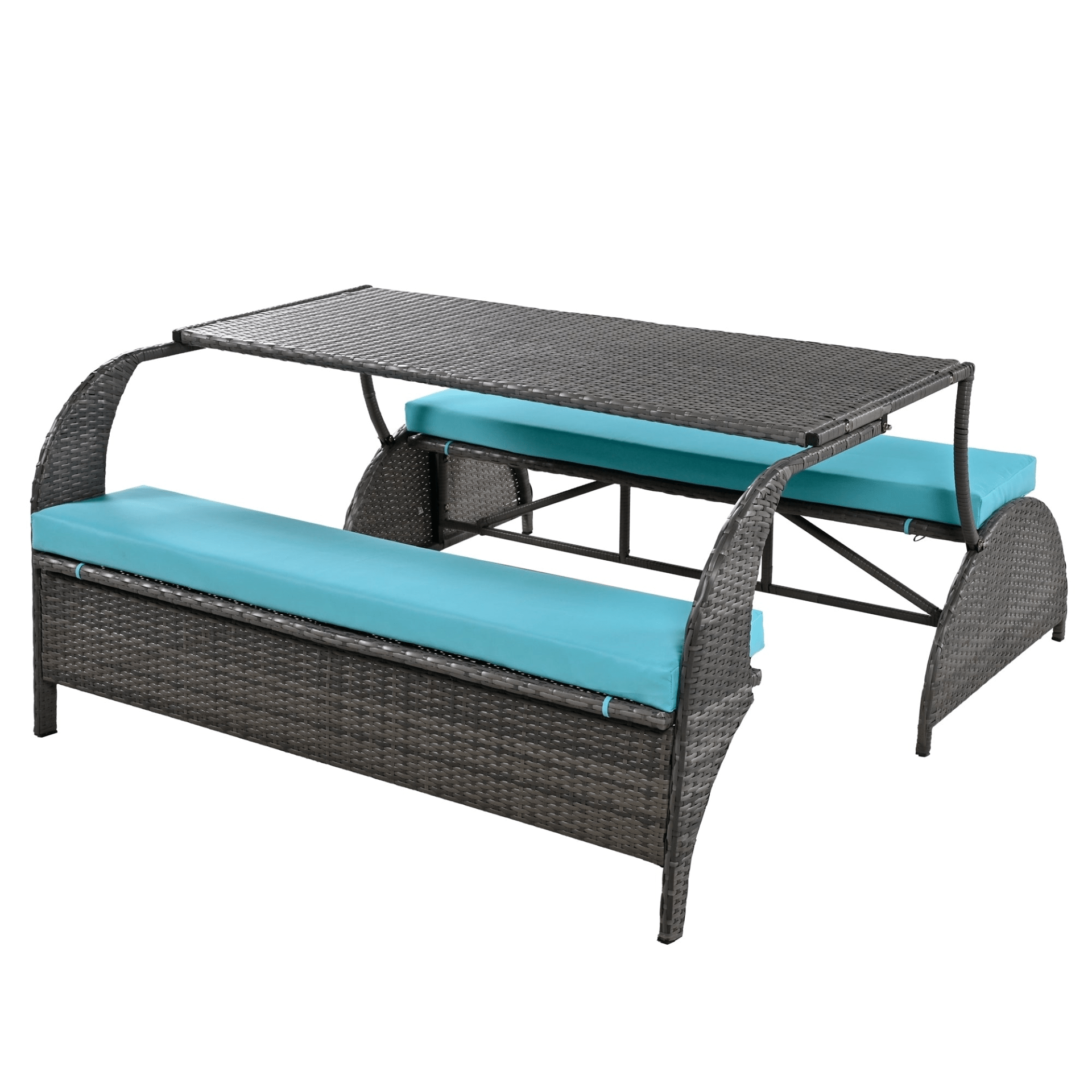 Premium Outdoor Loveseat, Convertible to Four Seats and a Table - Perfect for Gardens and Lawns - CurtisJ Designs