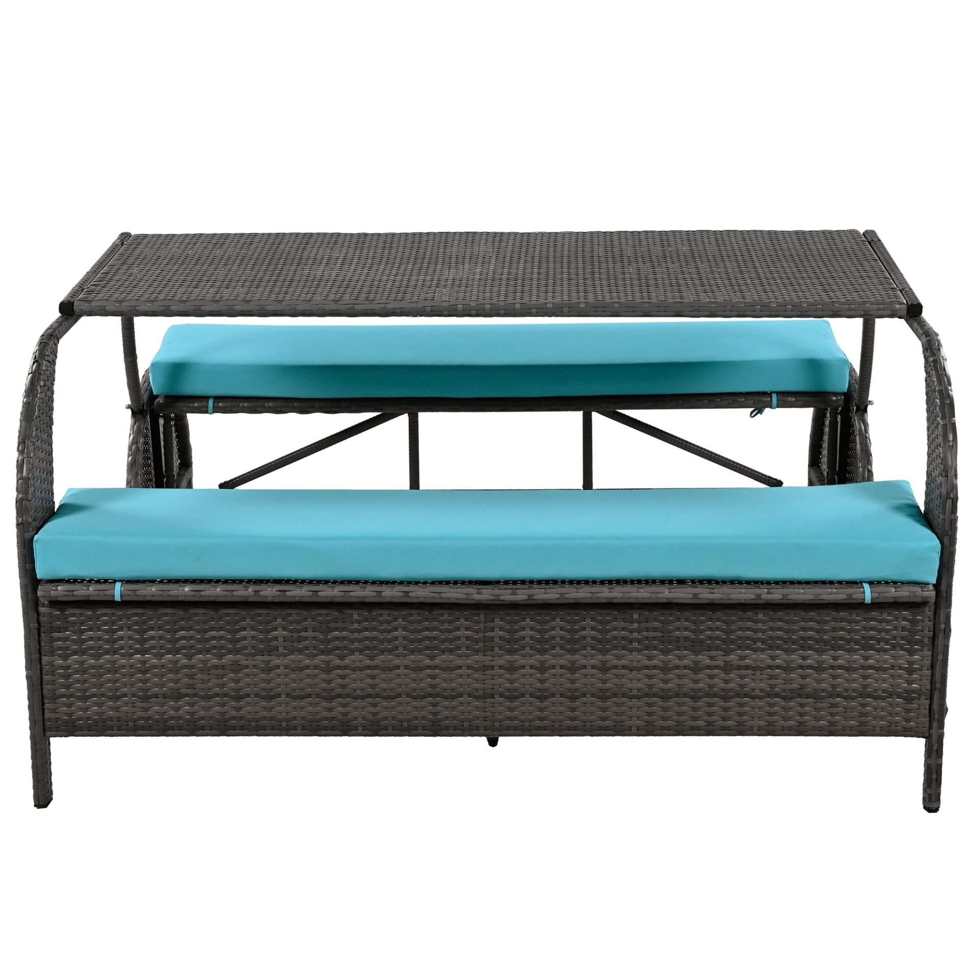 Premium Outdoor Loveseat, Convertible to Four Seats and a Table - Perfect for Gardens and Lawns - CurtisJ Designs