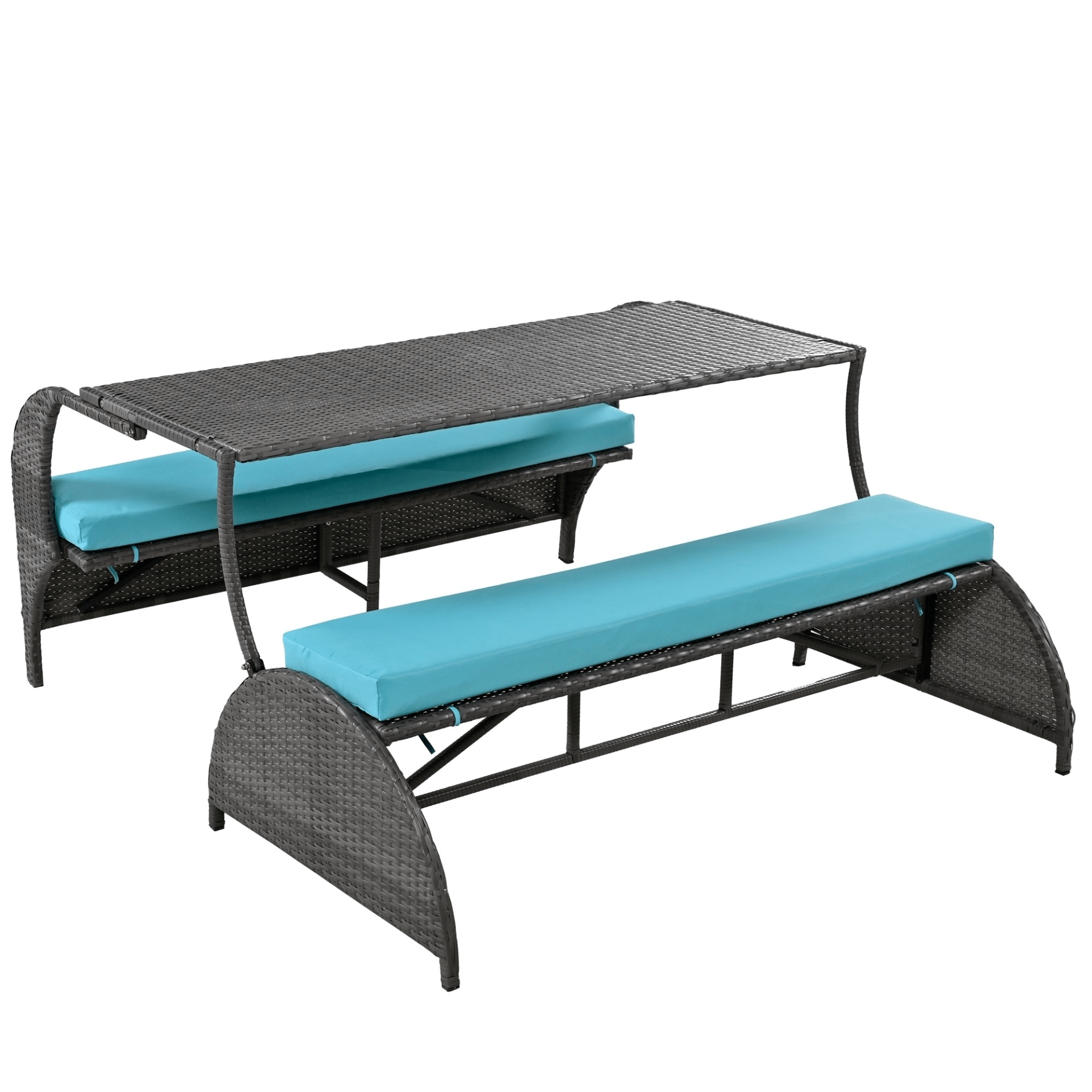 Premium Outdoor Loveseat, Convertible to Four Seats and a Table - Perfect for Gardens and Lawns - CurtisJ Designs