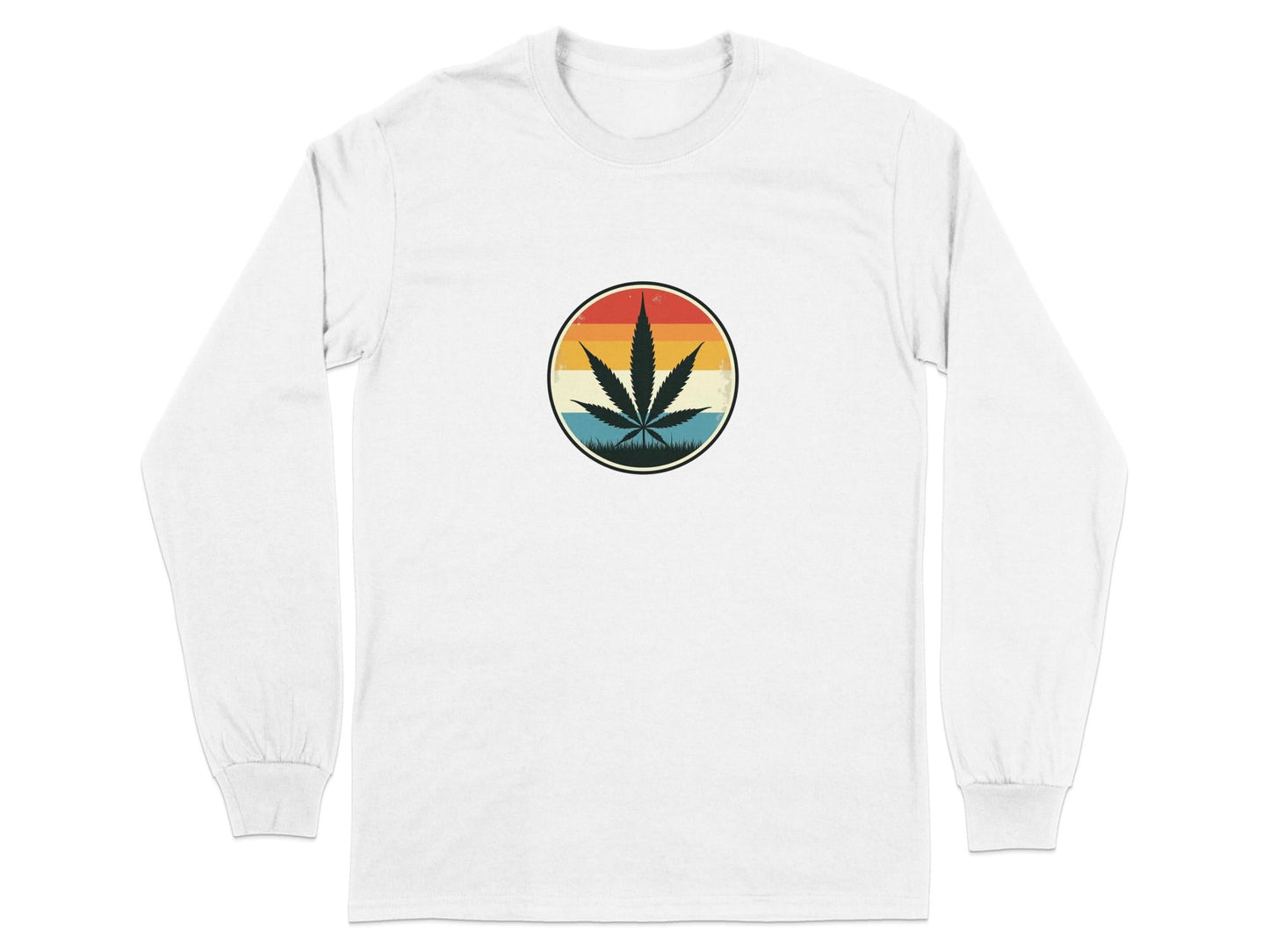 Retro Cannabis Long Sleeve T-Shirt - CurtisJ Designs