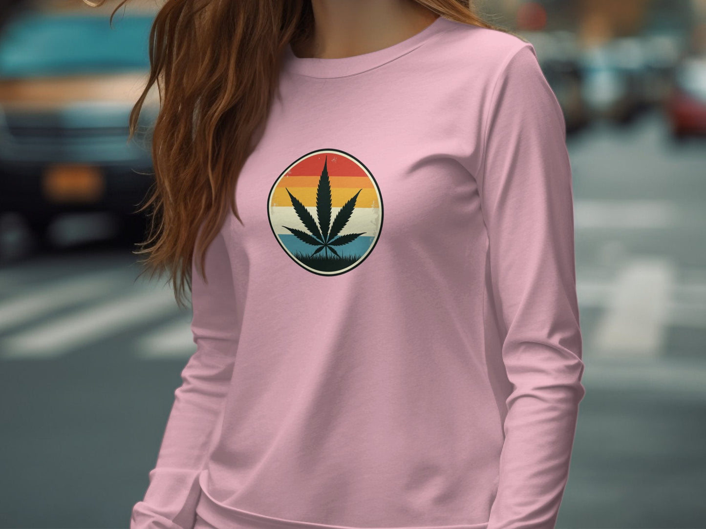 Retro Cannabis Long Sleeve T-Shirt - CurtisJ Designs