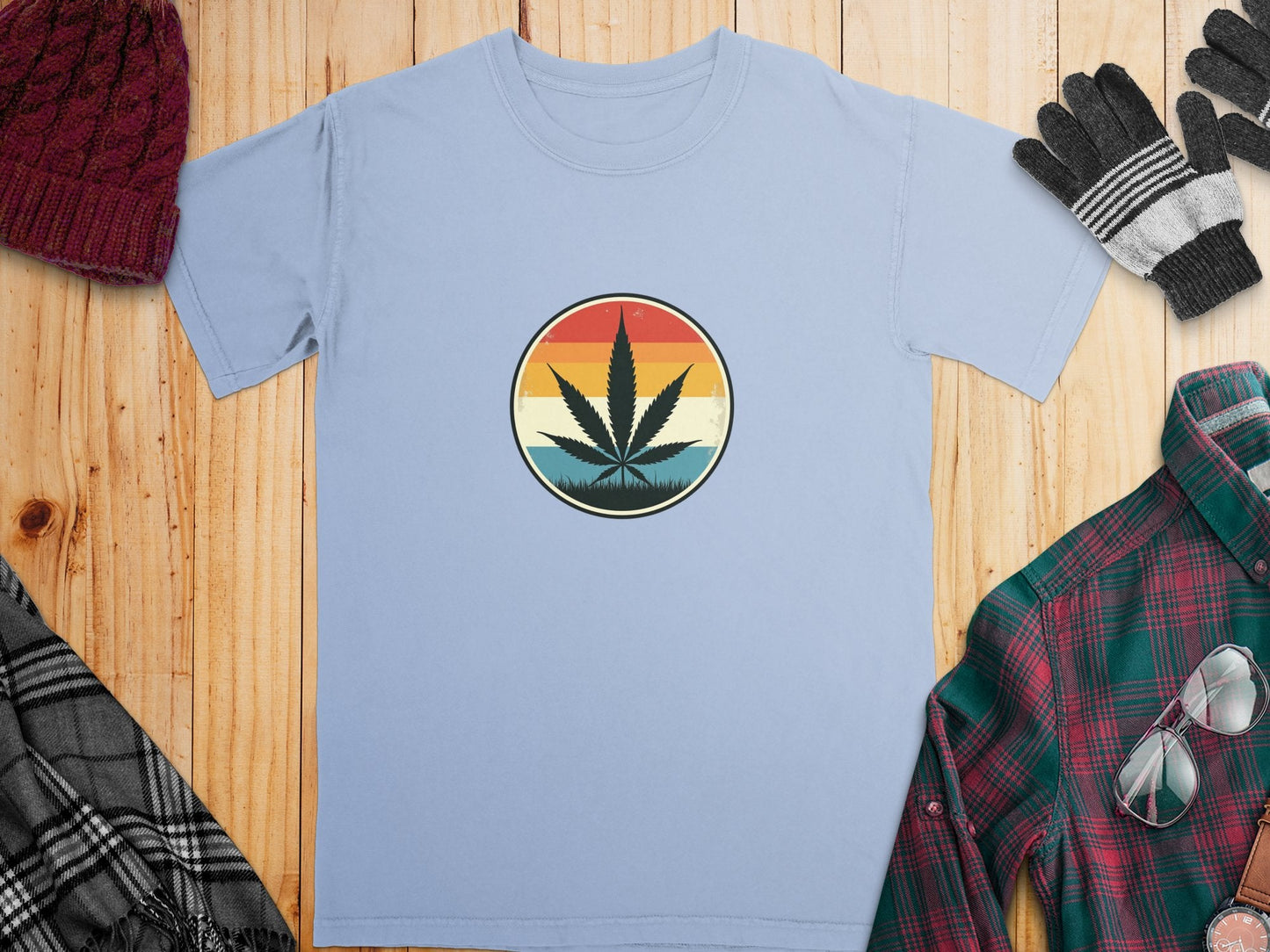 Retro Cannabis Tee - CurtisJ Designs