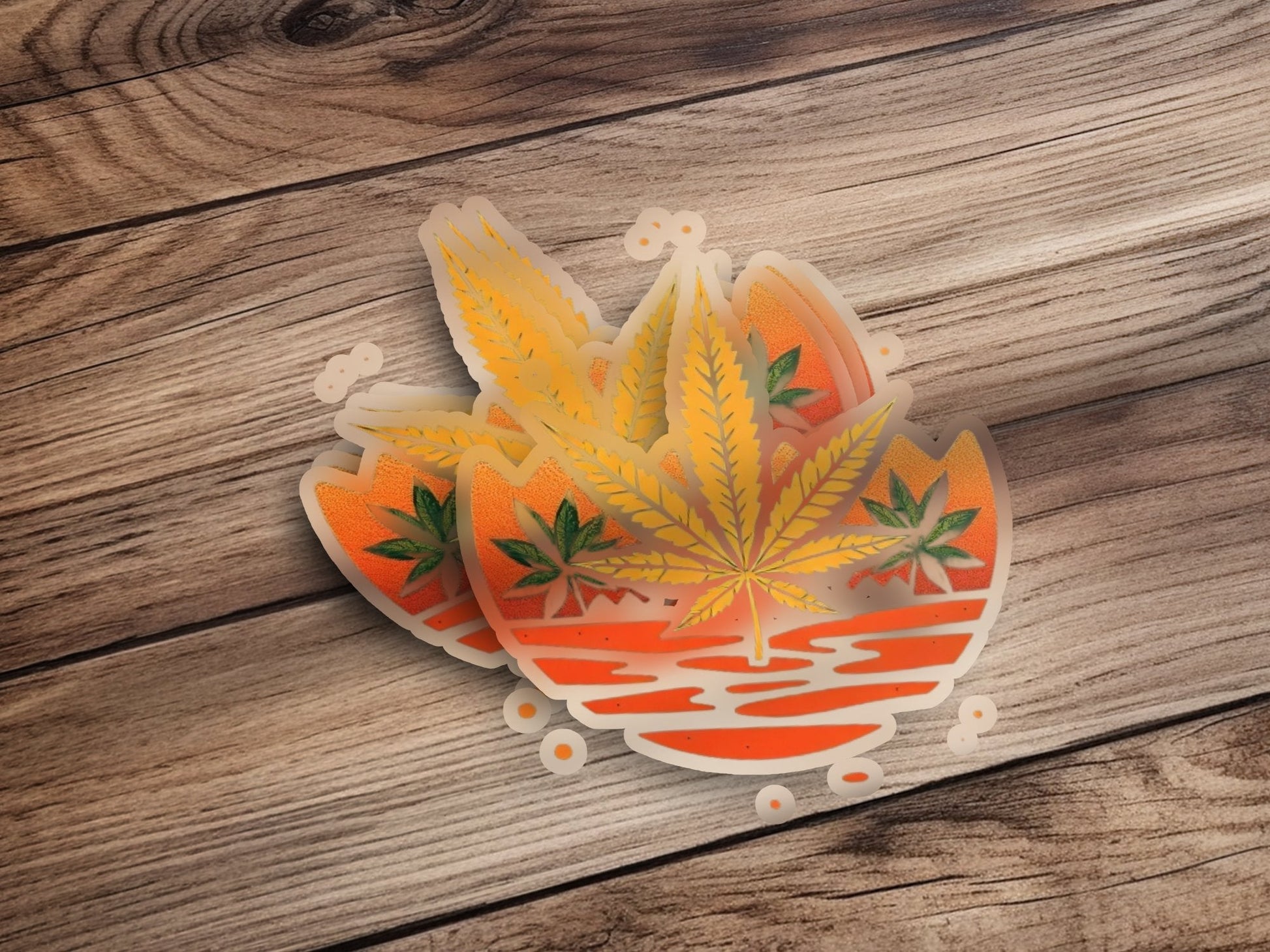 Retro Leaf Stickers - CurtisJ Designs