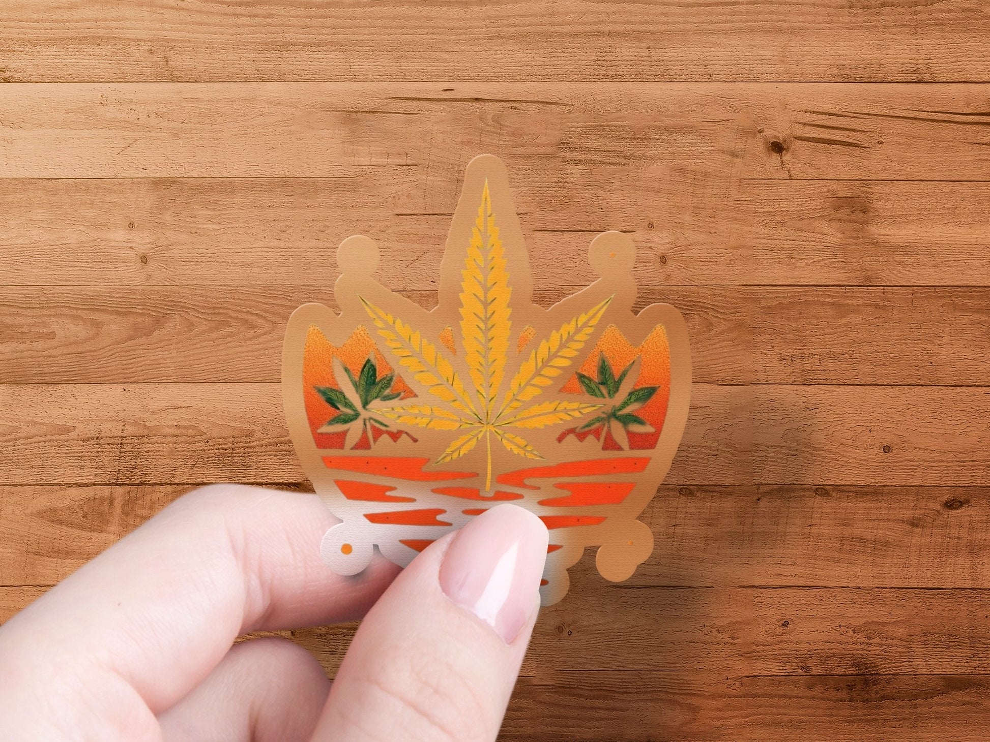 Retro Leaf Stickers - CurtisJ Designs