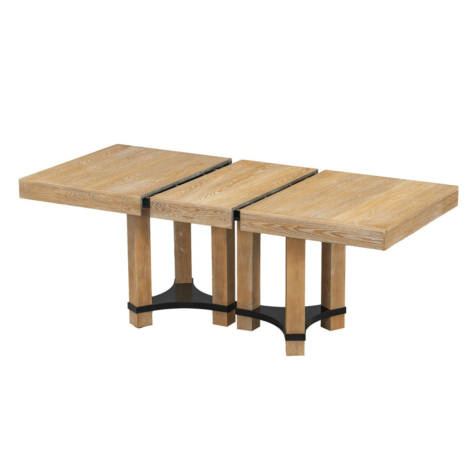 Rustic 7 - Piece Extendable Dining Table Set with Removable Leaf, 2 Arm Chairs & 4 Armless Chairs, Natural Finish - CurtisJ Designs