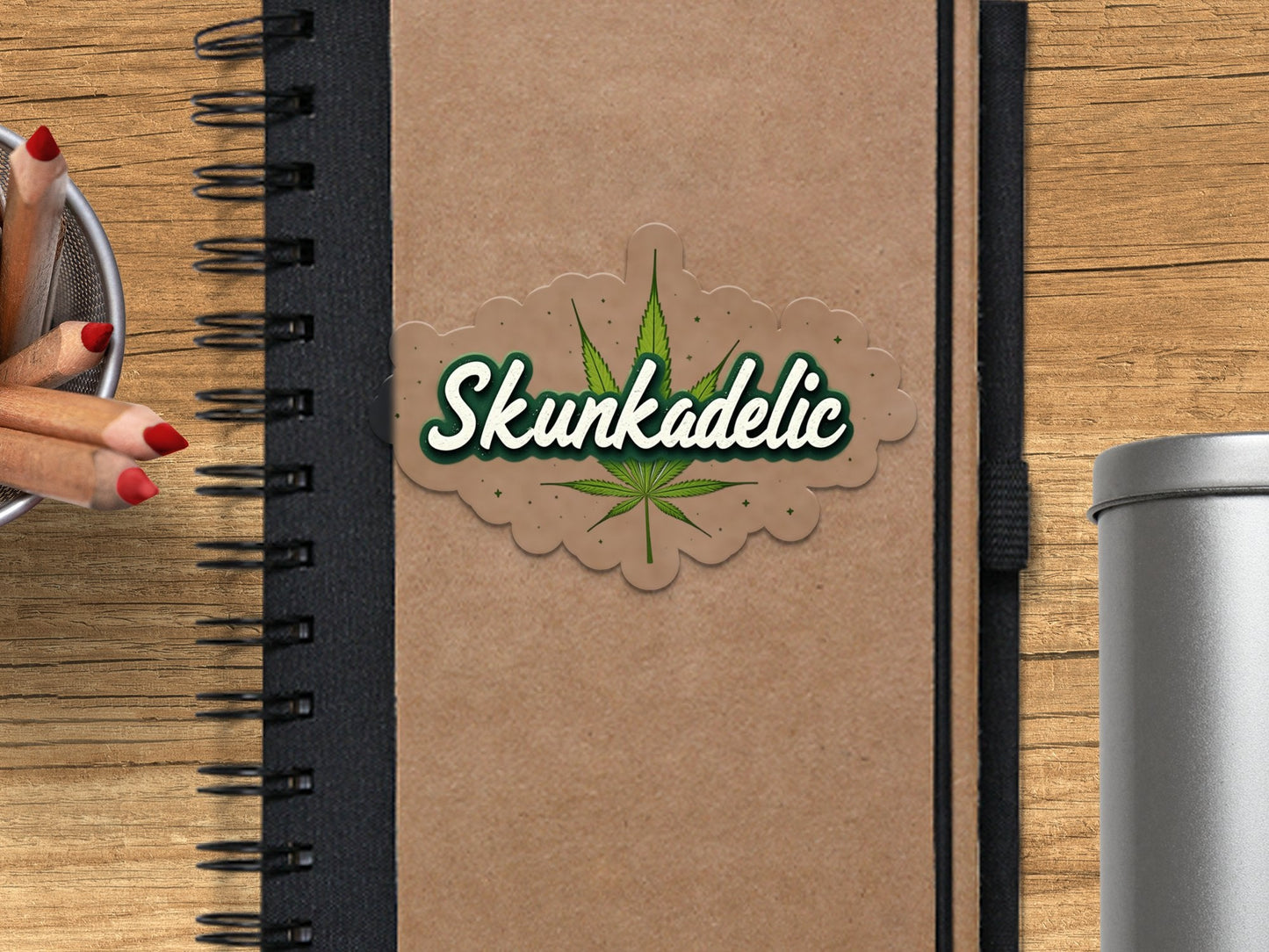 Skunkadelic Leaf Inspired Customizable Cool Stickers - CurtisJ Designs