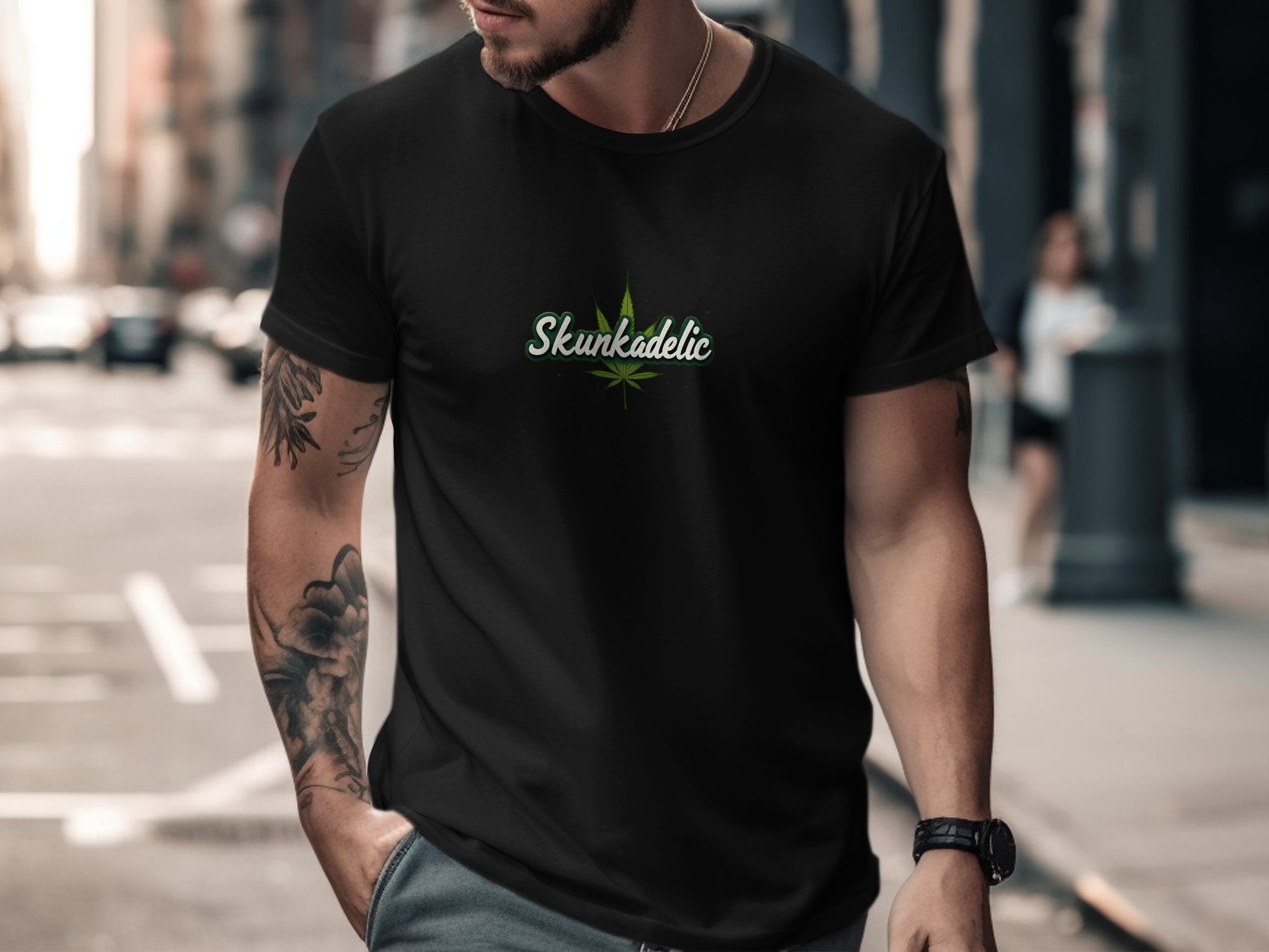 Skunkadelic Leaf T-Shirt - CurtisJ Designs