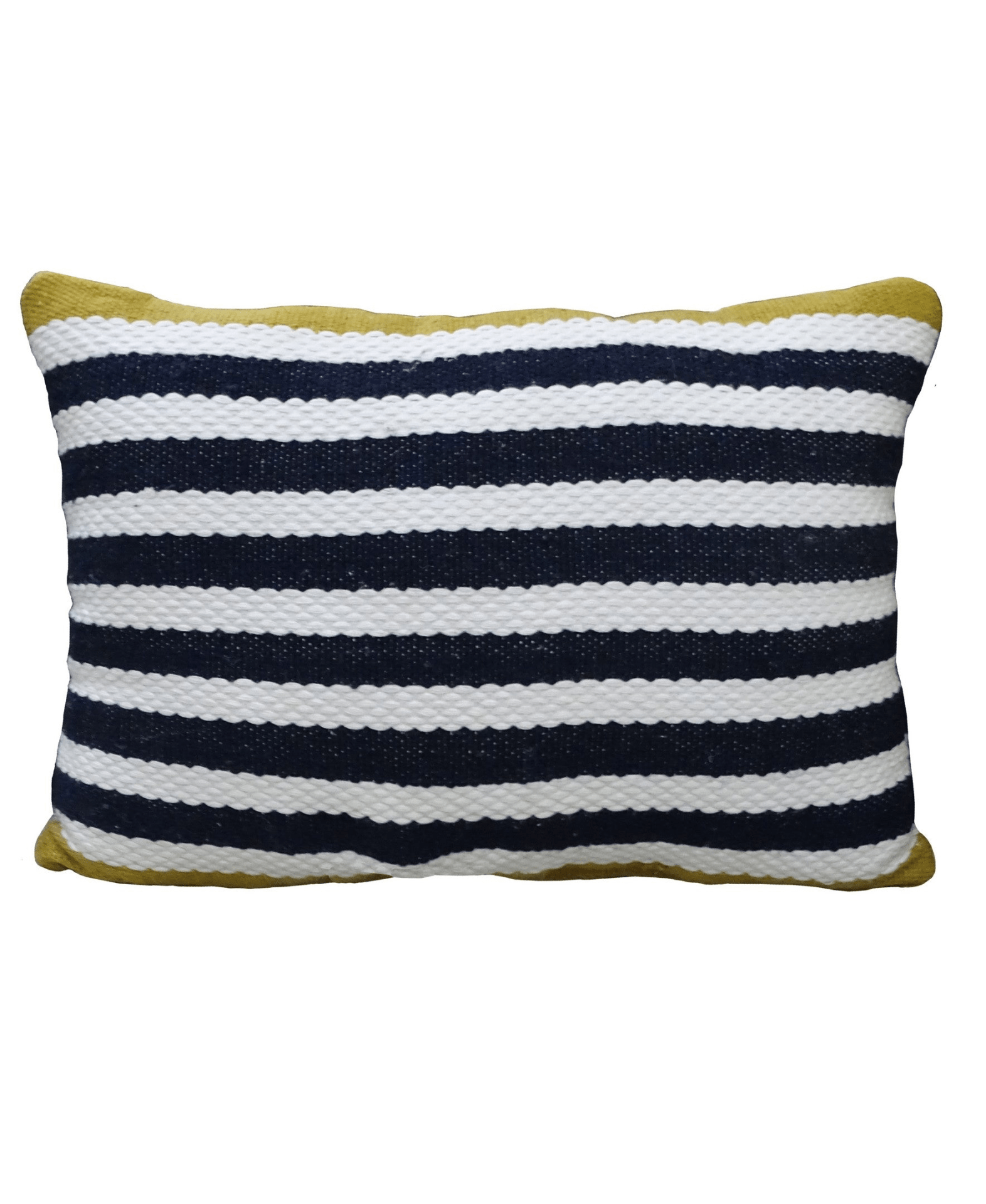 Striped Blue Decorative Outdoor Pillow 14"x20" - High - Quality Polyester Pillow with Zipper Closure - CurtisJ Designs