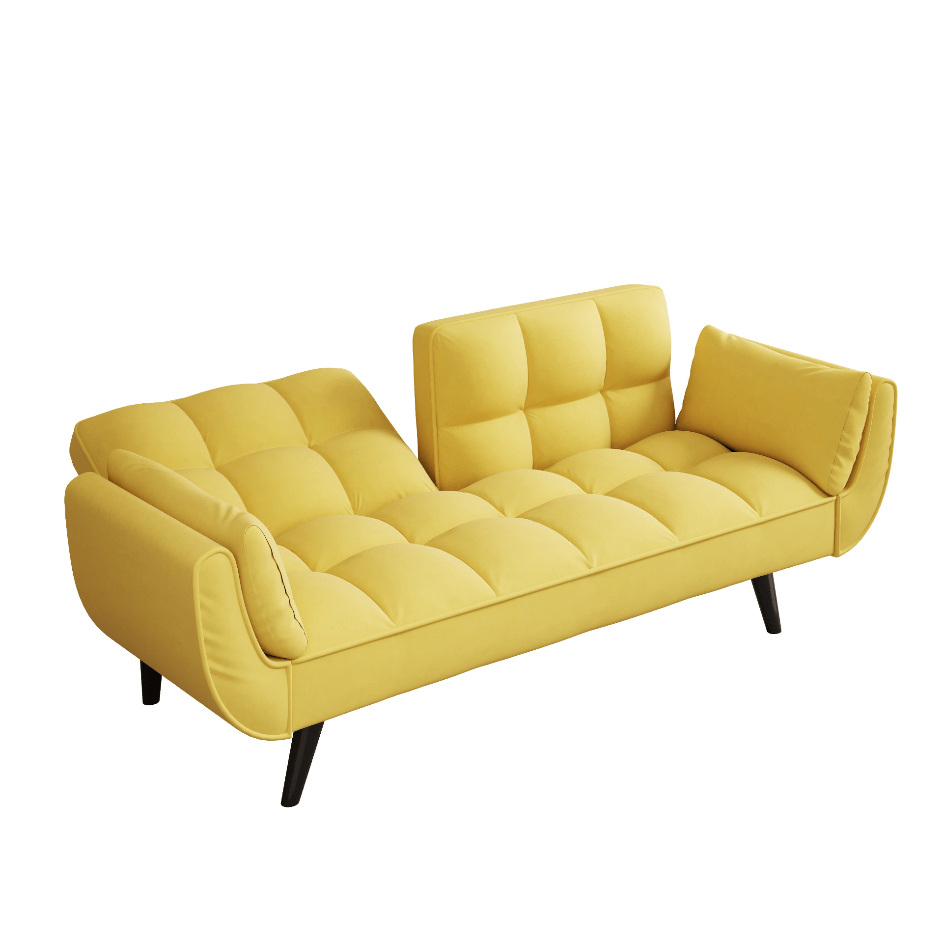 Stylish 57 - Inch Yellow Sofa - Soft, Comfortable, Perfect for Small Spaces and Apartments - CurtisJ Designs