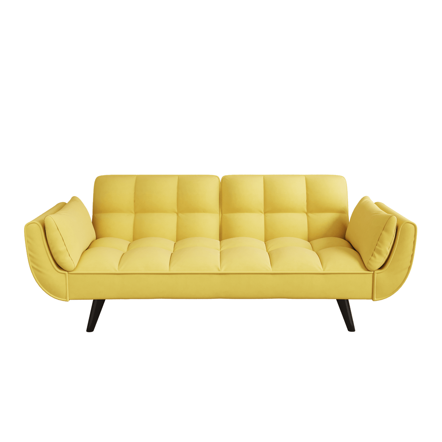 Stylish 57 - Inch Yellow Sofa - Soft, Comfortable, Perfect for Small Spaces and Apartments - CurtisJ Designs