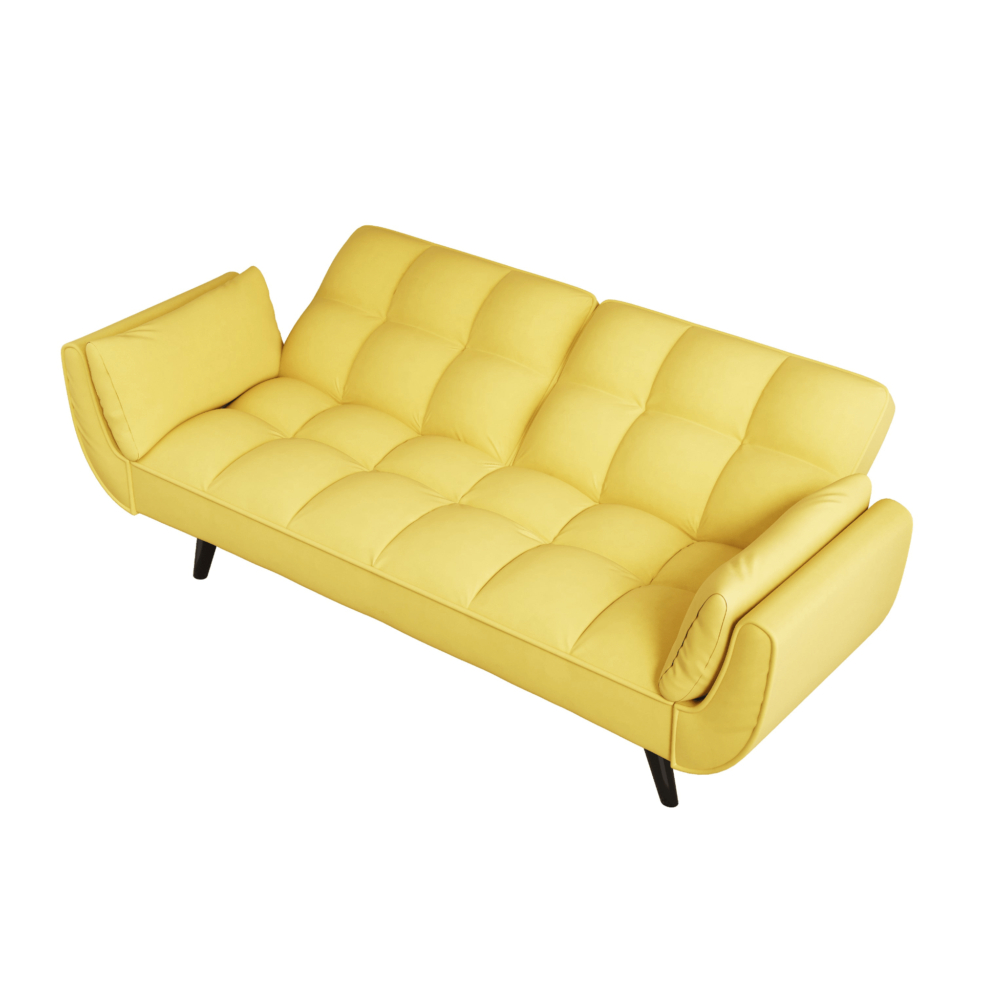 Stylish 57 - Inch Yellow Sofa - Soft, Comfortable, Perfect for Small Spaces and Apartments - CurtisJ Designs