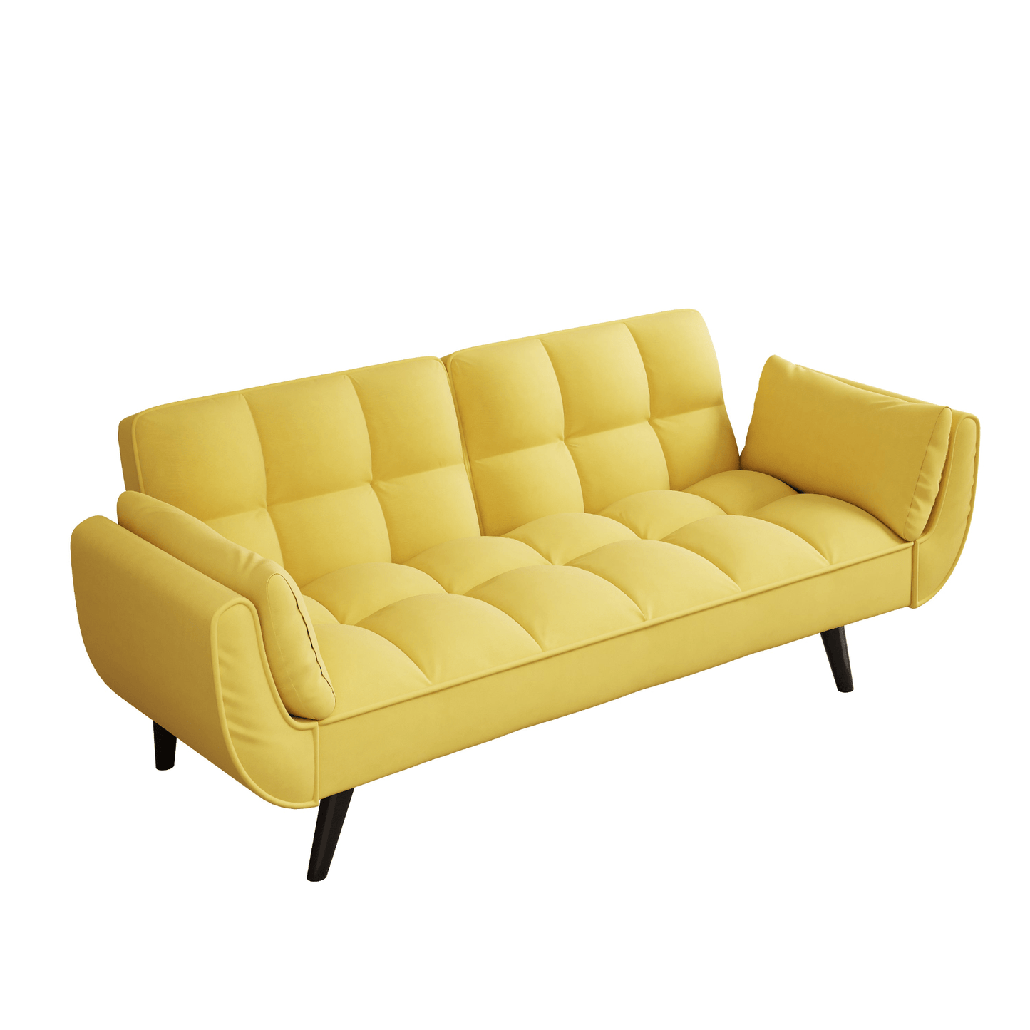 Stylish 57 - Inch Yellow Sofa - Soft, Comfortable, Perfect for Small Spaces and Apartments - CurtisJ Designs