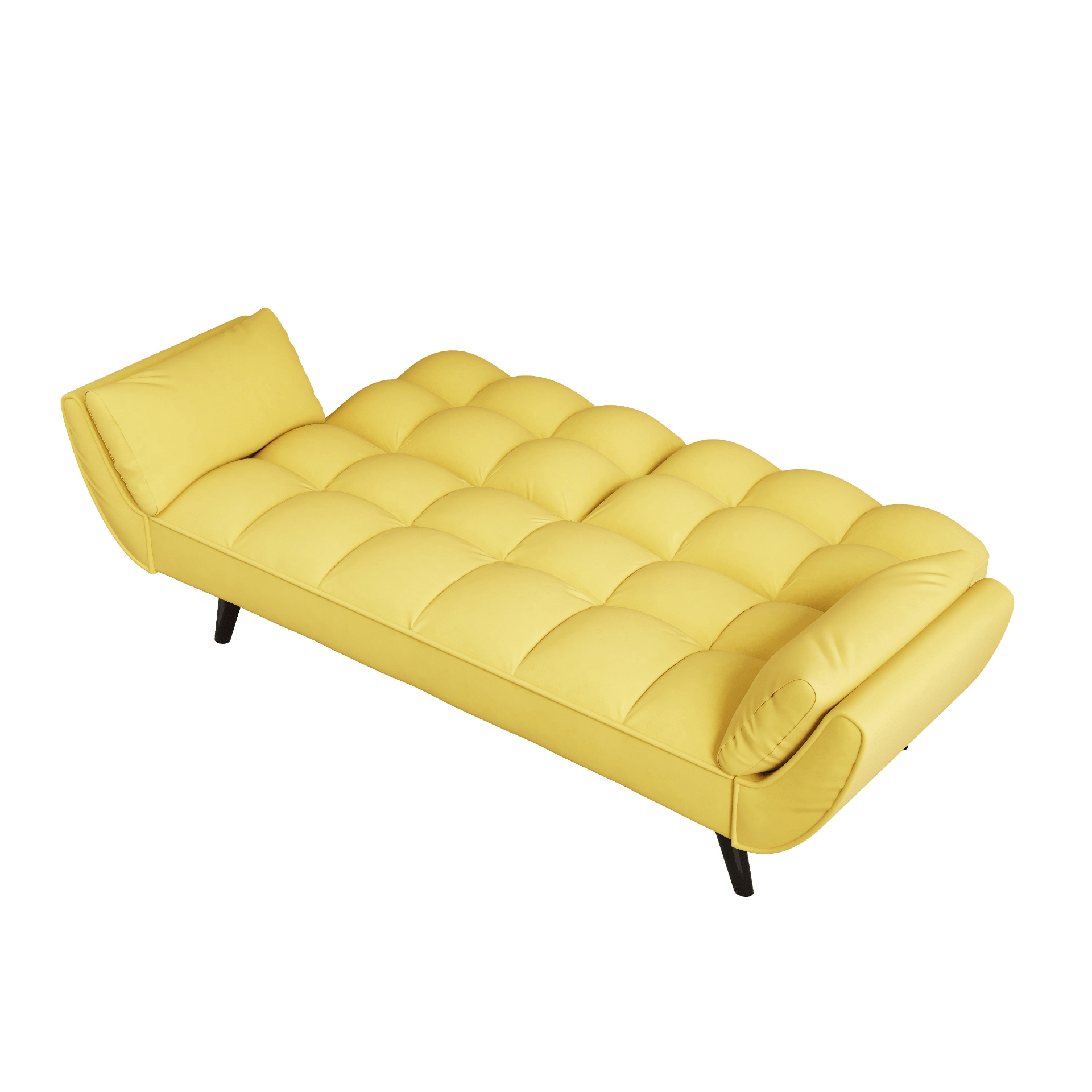 Stylish 57 - Inch Yellow Sofa - Soft, Comfortable, Perfect for Small Spaces and Apartments - CurtisJ Designs