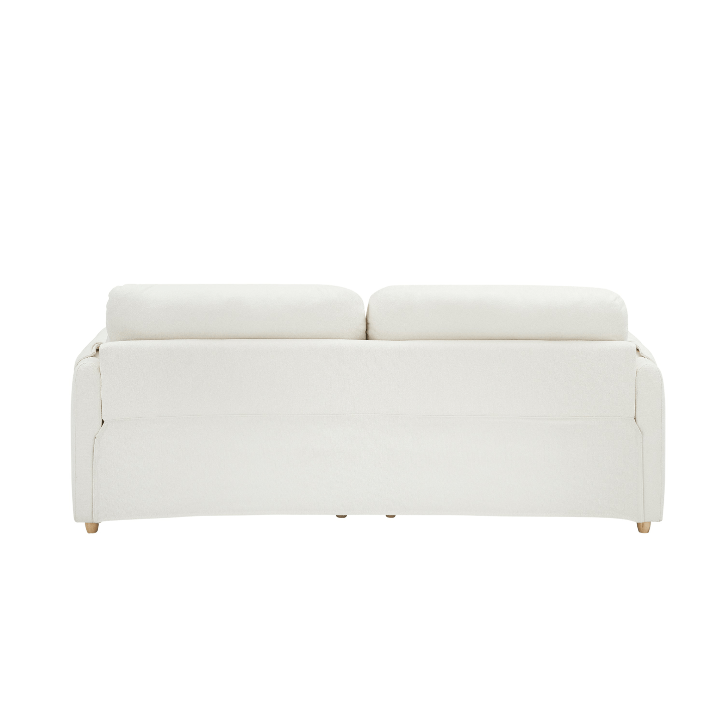 Stylish 79.5" Teddy Cotton Linen Sofa with Metal Conical Long Legs - Beige | Modern Comfort and Elegance - CurtisJ Designs