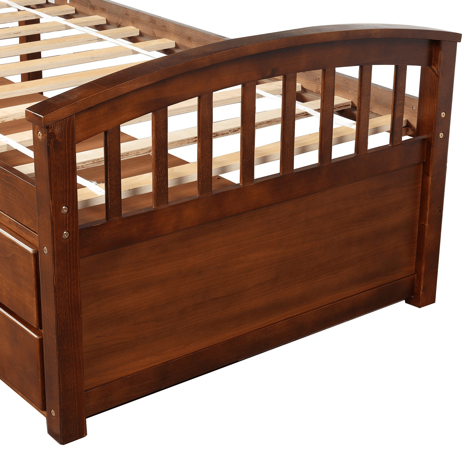 Twin Size Platform Storage Bed Solid Wood Bed with 6 Drawers - CurtisJ Designs