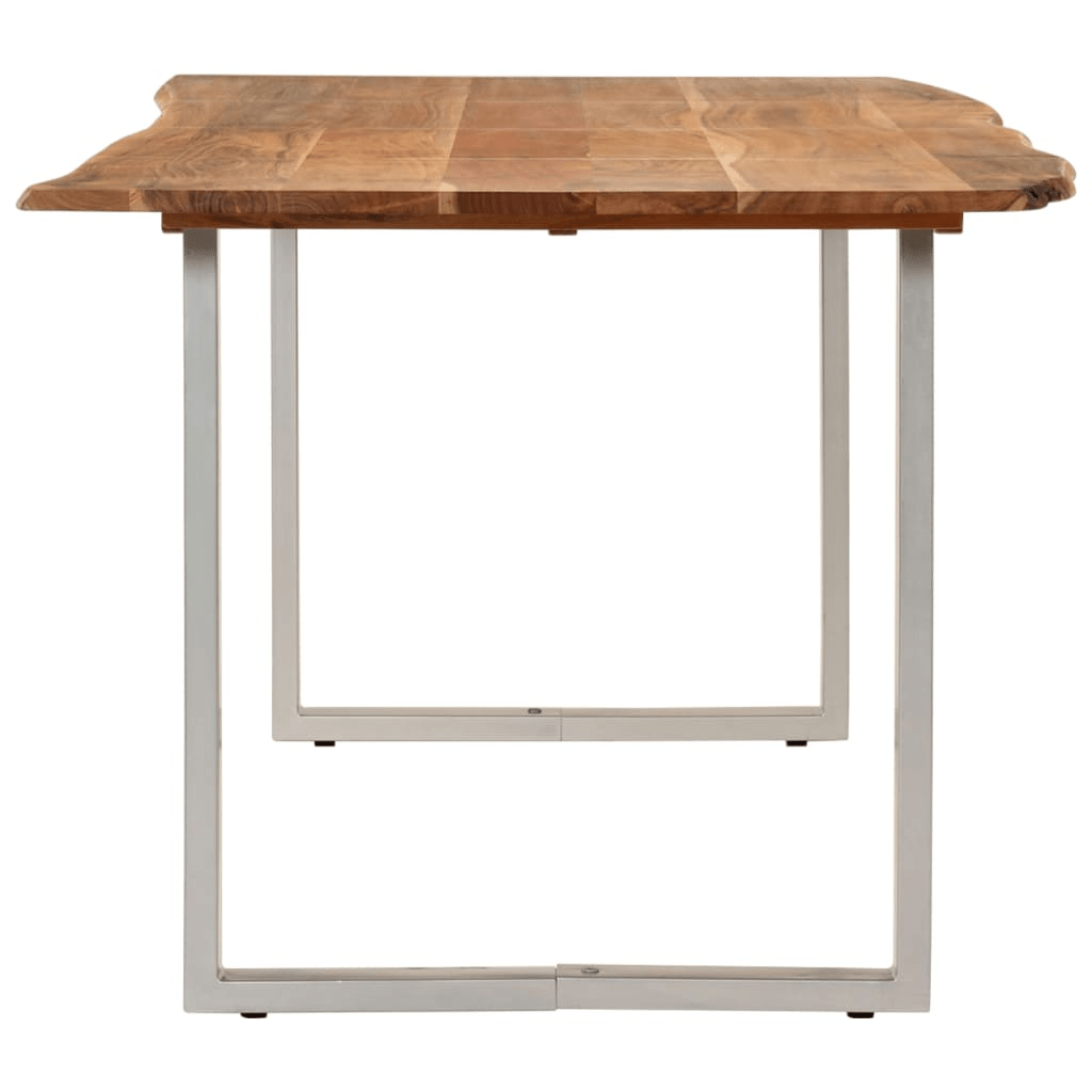 vidaXL Dining Table 70.9"x35.4"x29.9" Solid Acacia Wood - Rustic & Industrial Style - CurtisJ Designs