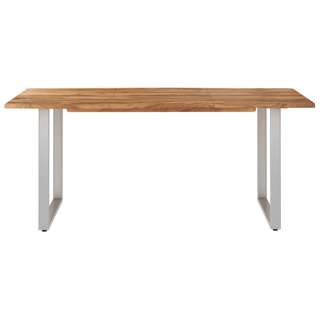 vidaXL Dining Table 70.9"x35.4"x29.9" Solid Acacia Wood - Rustic & Industrial Style - CurtisJ Designs