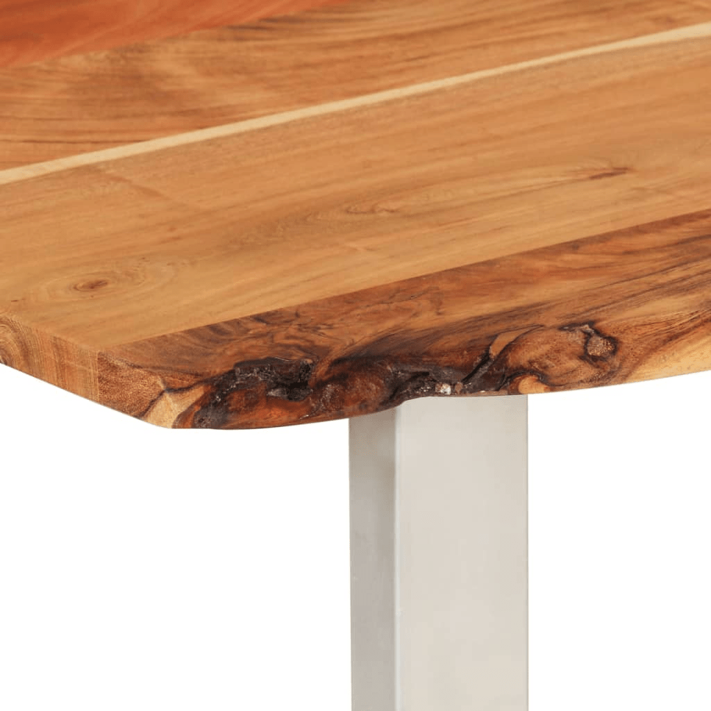 vidaXL Dining Table 70.9"x35.4"x29.9" Solid Acacia Wood - Rustic & Industrial Style - CurtisJ Designs