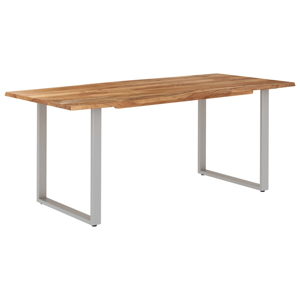 vidaXL Dining Table 70.9"x35.4"x29.9" Solid Acacia Wood - Rustic & Industrial Style - CurtisJ Designs