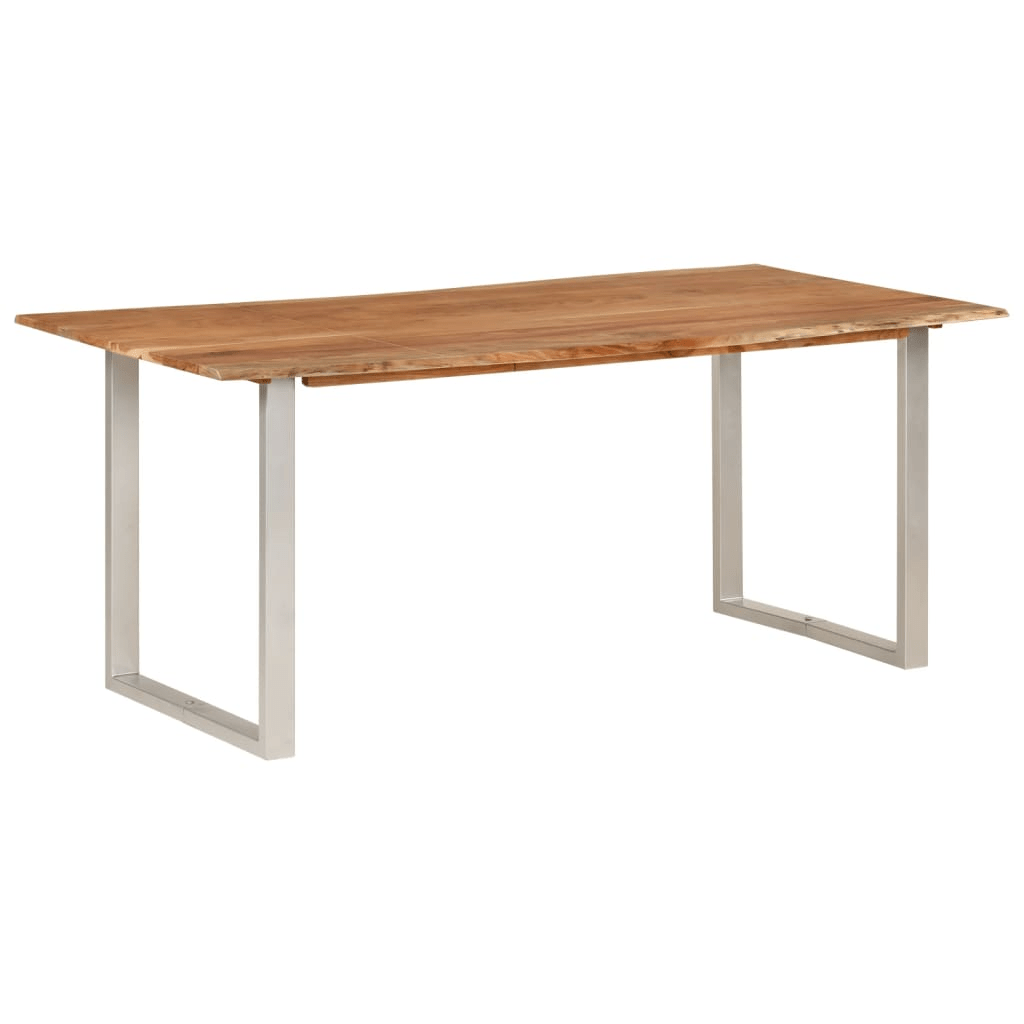 vidaXL Dining Table 70.9"x35.4"x29.9" Solid Acacia Wood - Rustic & Industrial Style - CurtisJ Designs