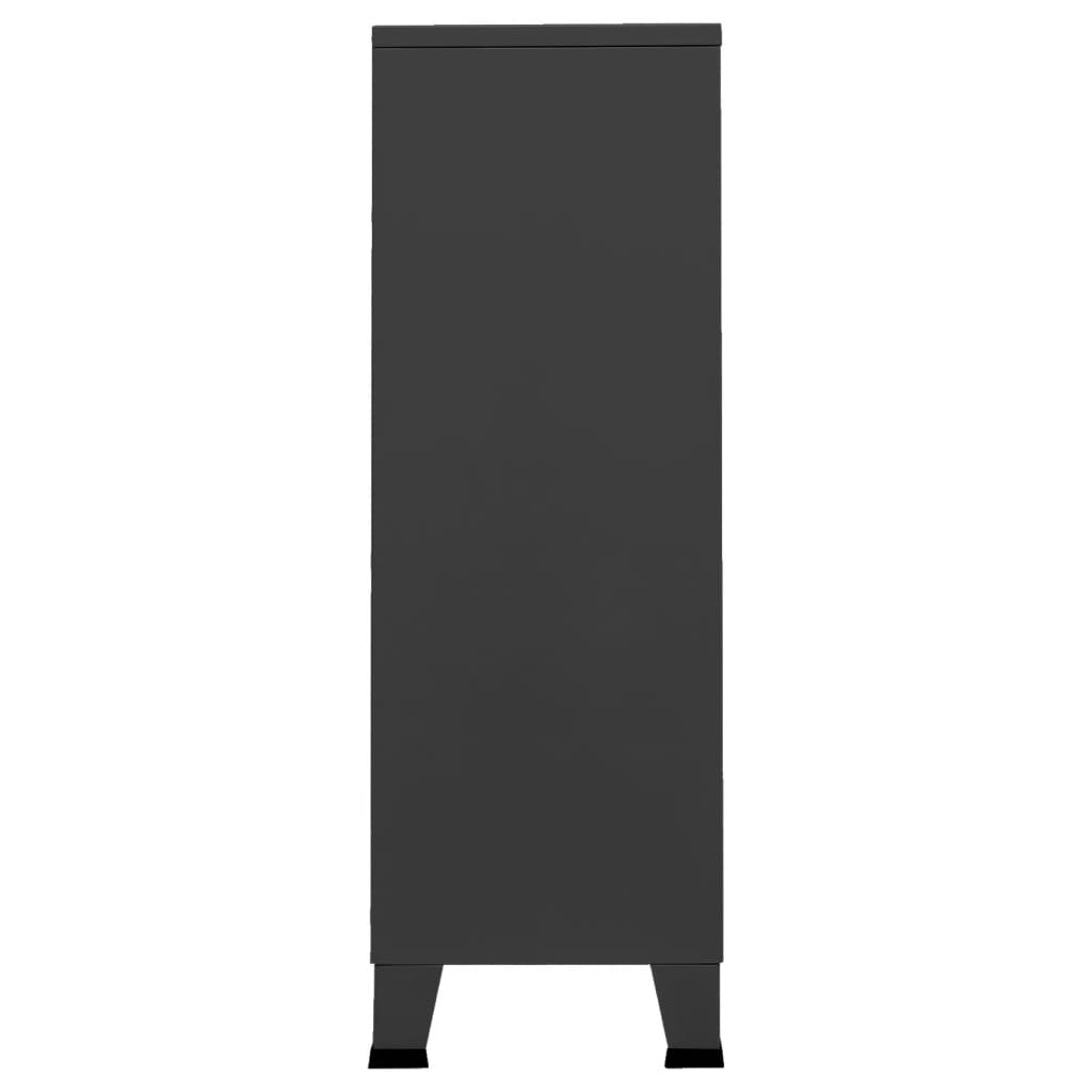 vidaXL Industrial Wardrobe Anthracite 26.4"x13.8"x42.1" Steel - Durable Storage Solution - CurtisJ Designs