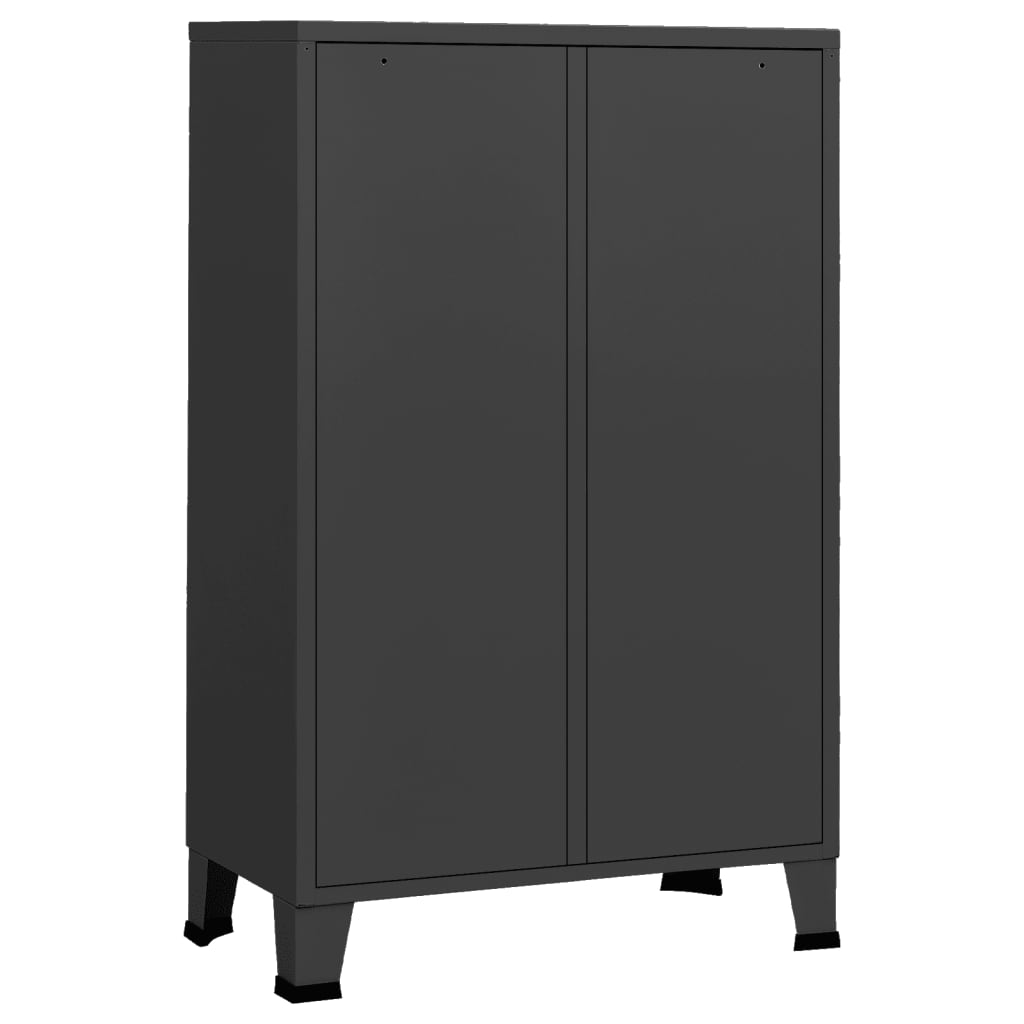 vidaXL Industrial Wardrobe Anthracite 26.4"x13.8"x42.1" Steel - Durable Storage Solution - CurtisJ Designs