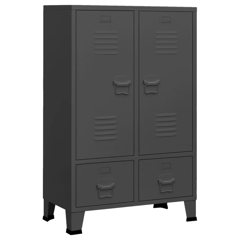 vidaXL Industrial Wardrobe Anthracite 26.4"x13.8"x42.1" Steel - Durable Storage Solution - CurtisJ Designs