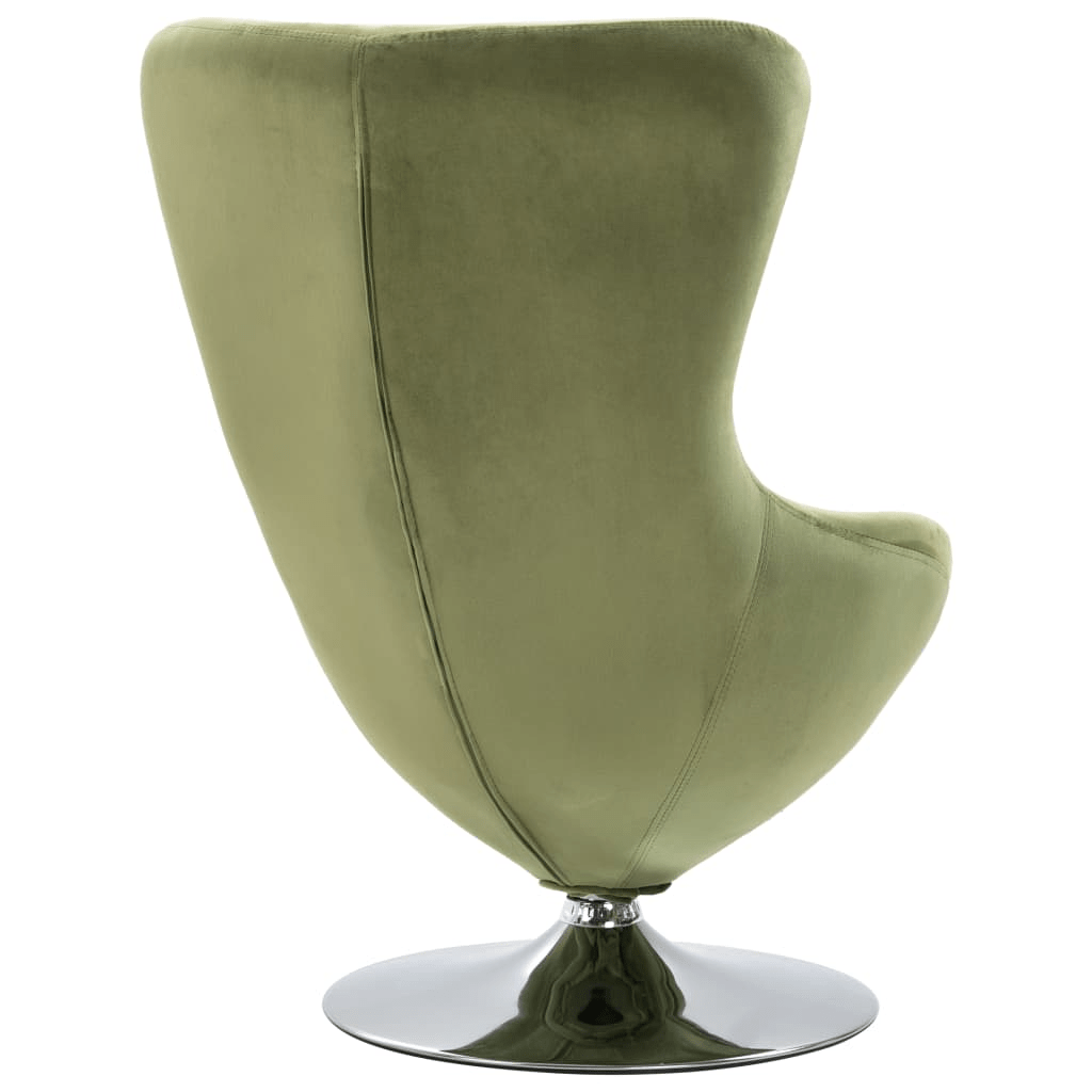 vidaXL Swivel Egg Chair with Plush Cushion in Light Green Velvet - Ergonomic & Stylish Seating - CurtisJ Designs